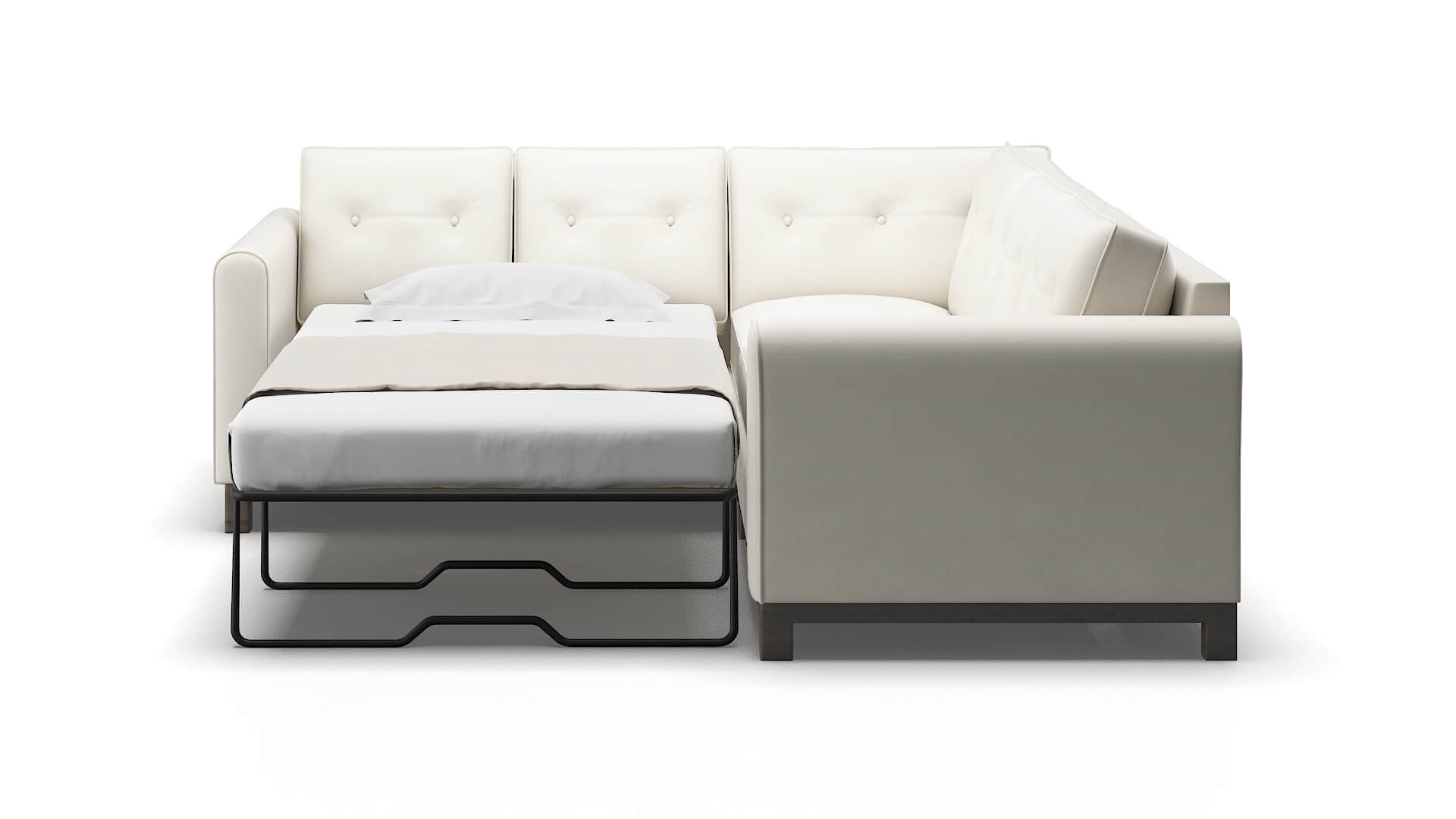 Rio Chance Bone Sectional Sleeper Espresso legs 1