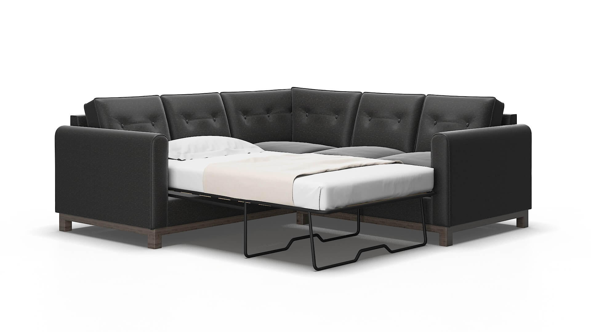 Rio Chance denim Sectional sleeper Espresso Legs  2