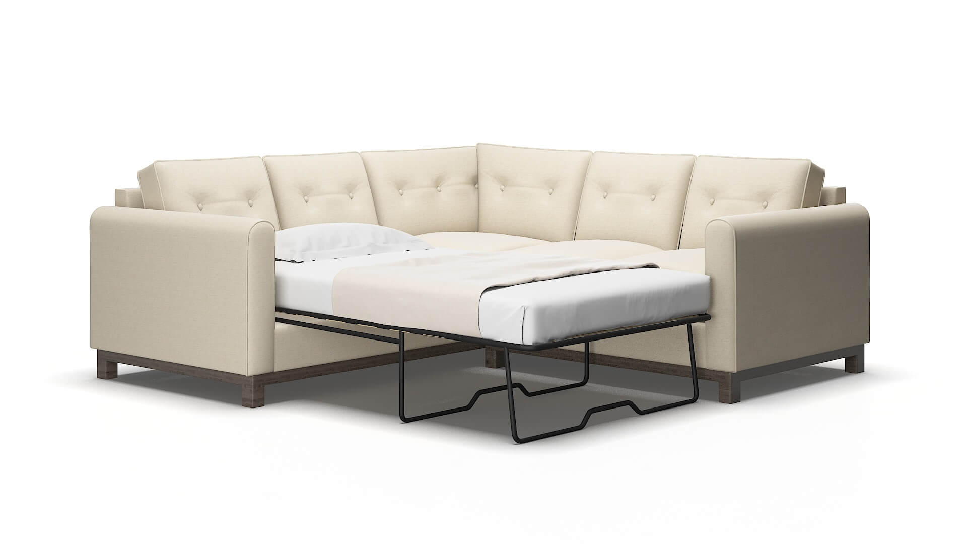 Rio Chance sand Sectional sleeper Espresso Legs  2