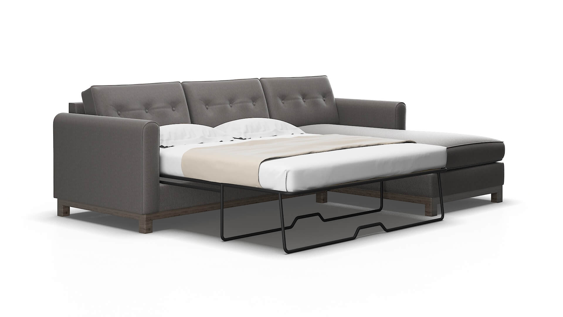 Rio Cosmo Charcoal Panel Sleeper Espresso legs 2