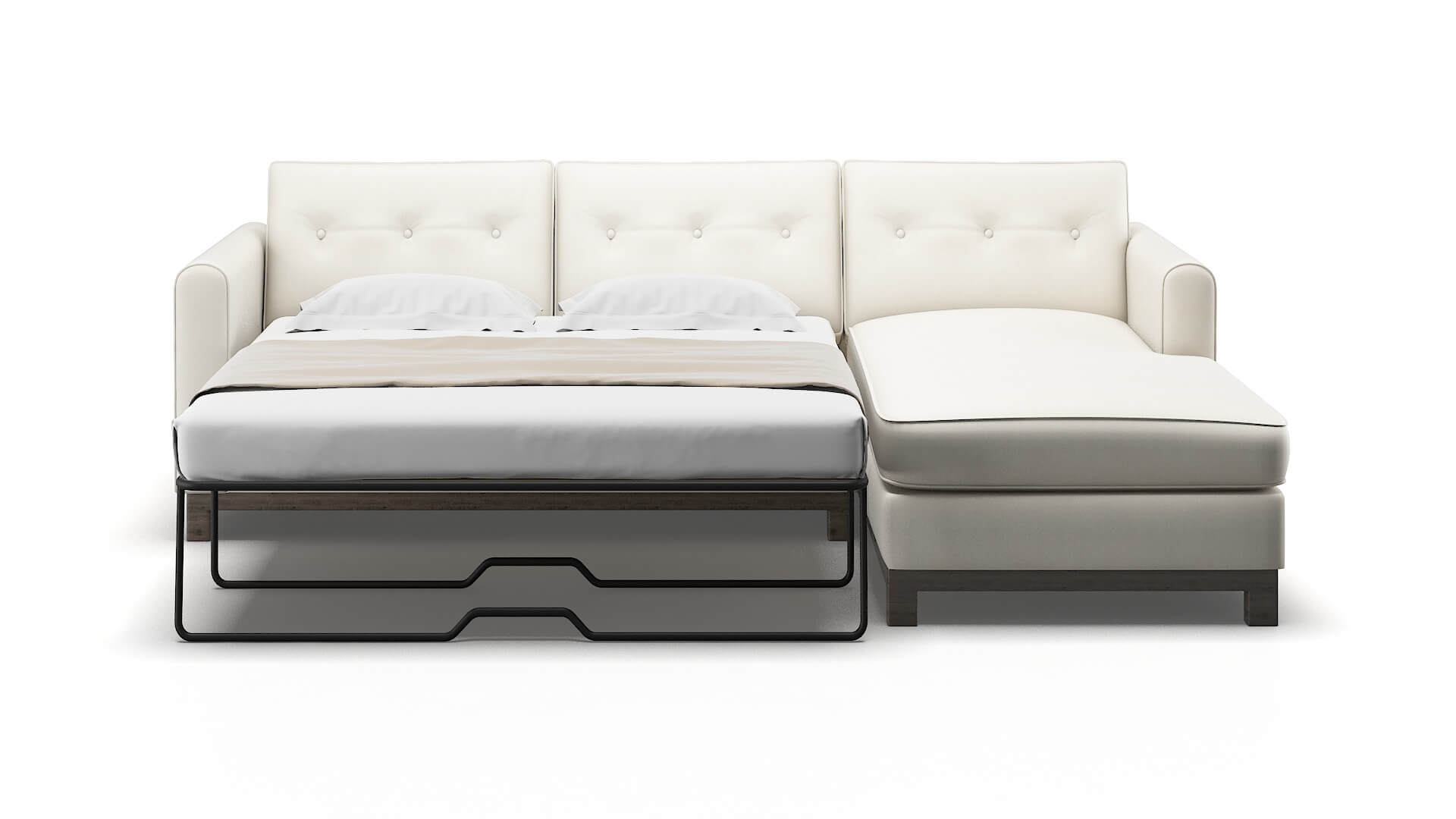 Rio Cosmo Ivory Panel Sleeper Espresso legs 1