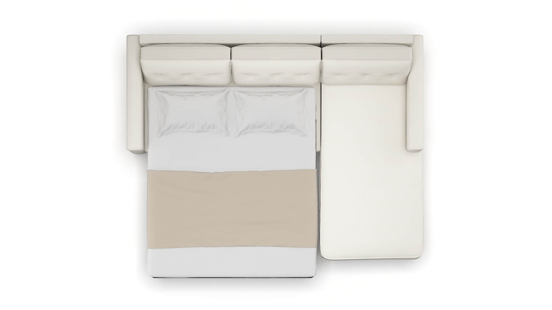 Rio Cosmo Ivory Panel Sleeper Espresso legs 3