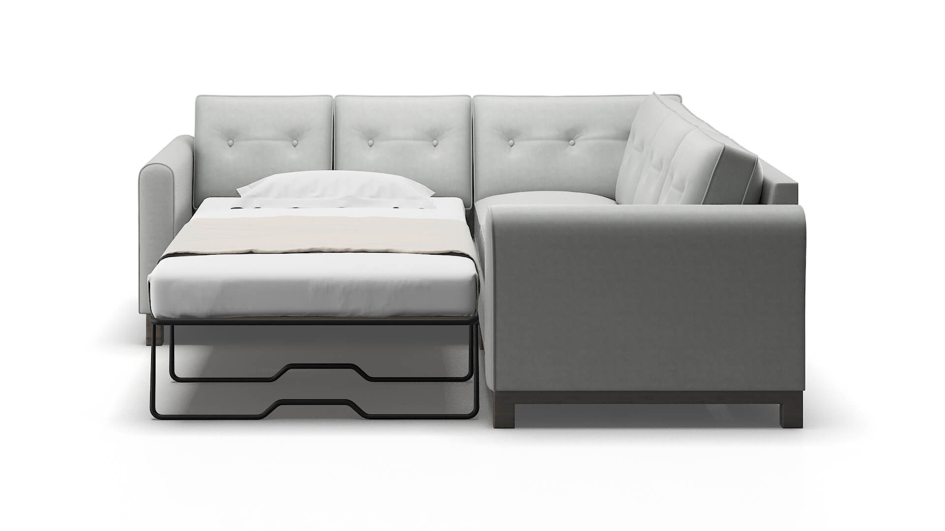 Rio Dawson Platinum Sectional Sleeper Espresso legs 1