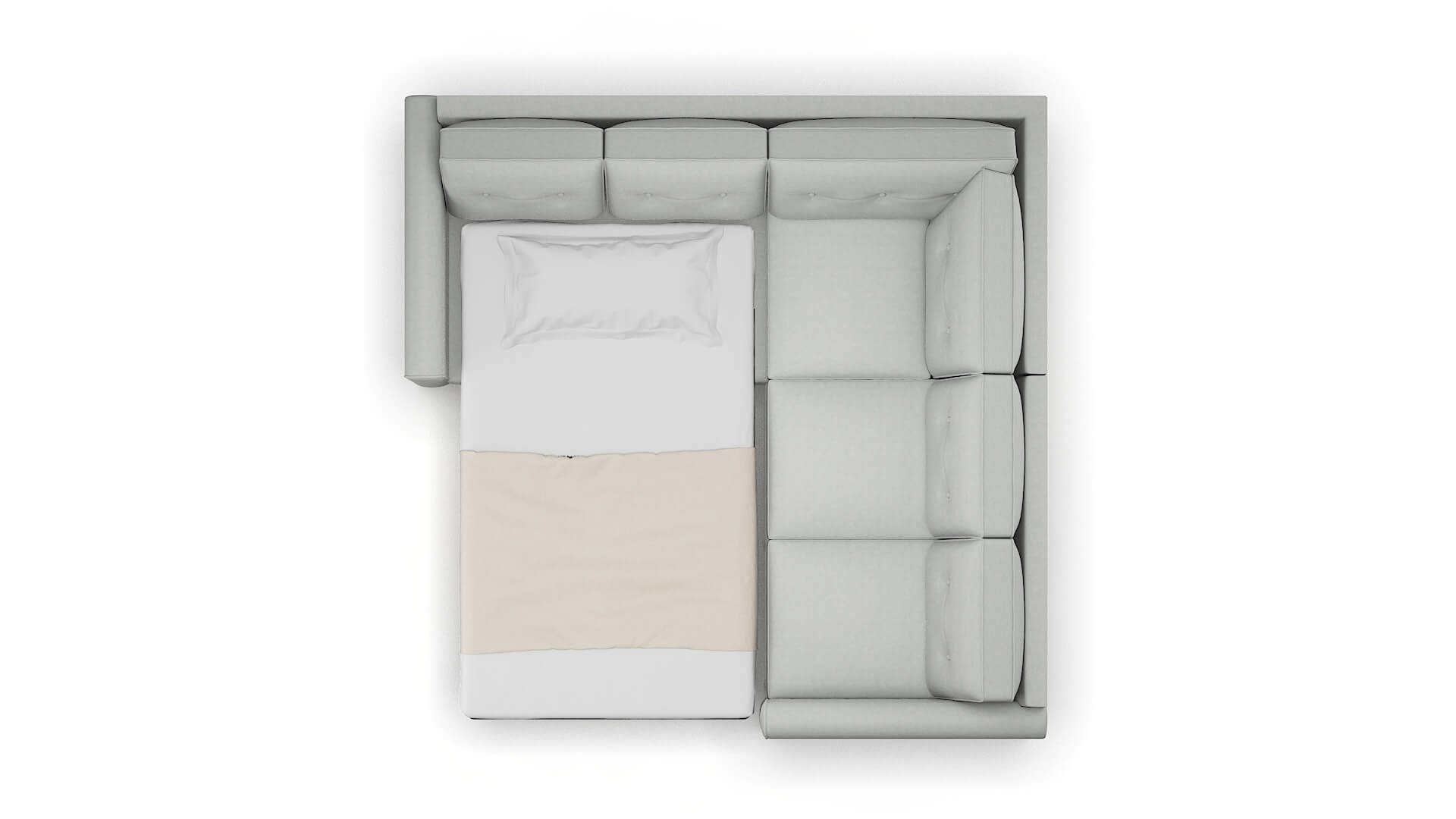 Rio Dawson Platinum Sectional Sleeper Espresso legs 3