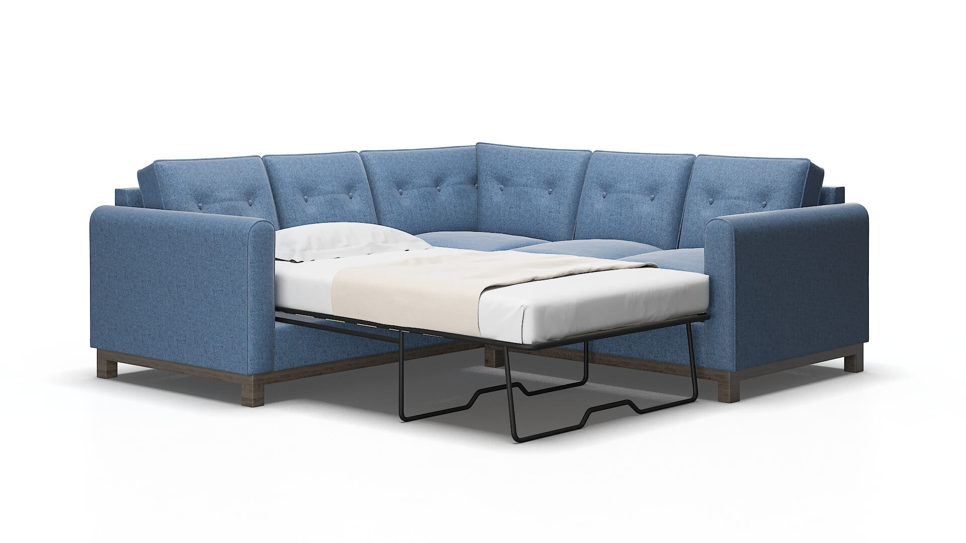 Rio Derby navy Sectional sleeper Espresso Legs  2