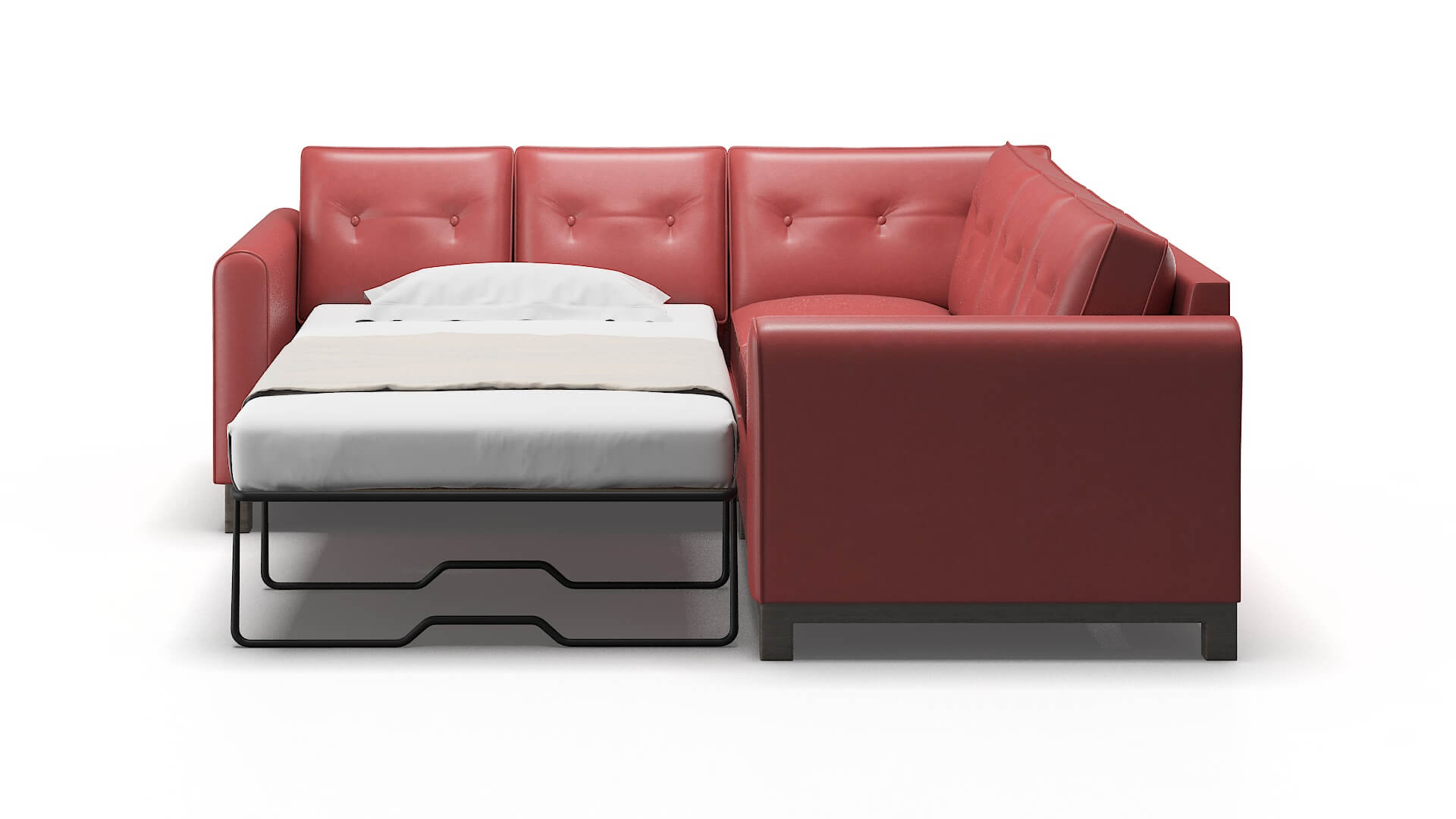 Rio Dillion Cordovan Sectional Sleeper Espresso legs 1