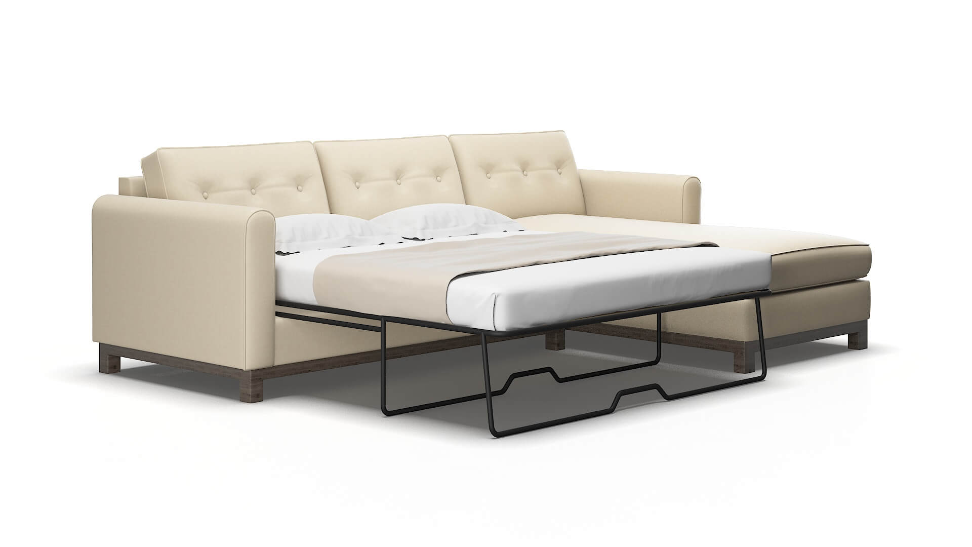 Rio Dream_d almond Panel sleeper Espresso Legs  2