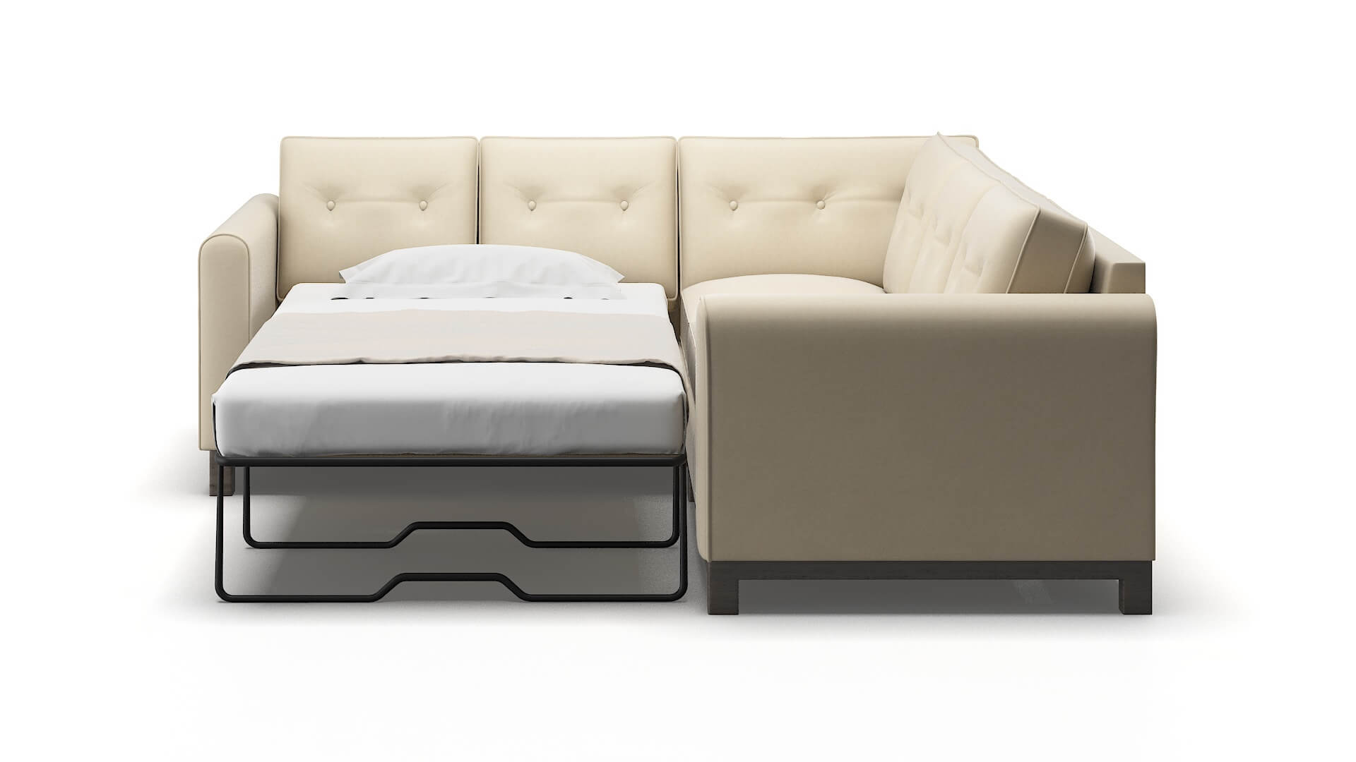 Rio Dream_d Almond Sectional Sleeper Espresso legs 1