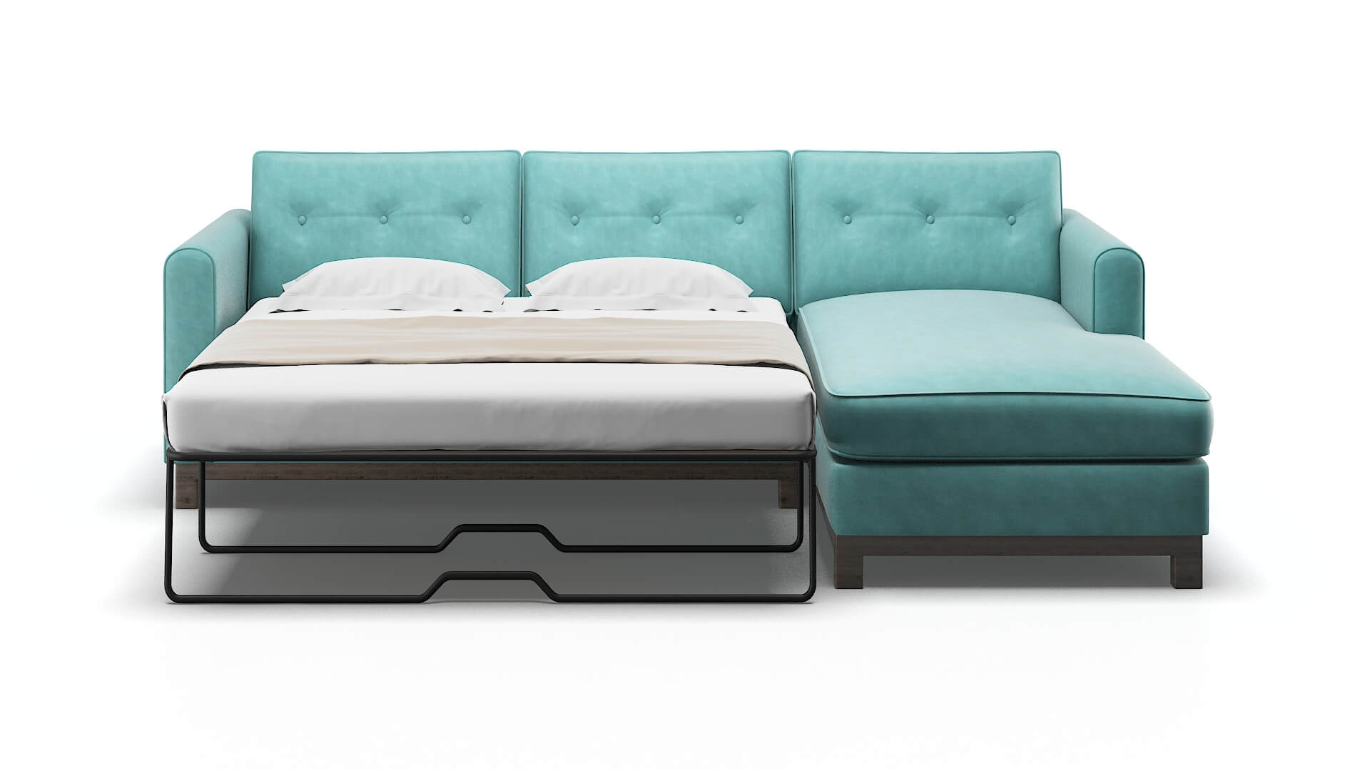 Rio Dream_d French_blue Panel Sleeper Espresso legs 1