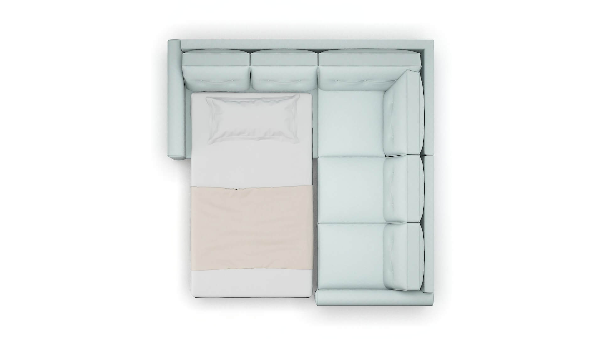 Rio Elliot Spa Sectional Sleeper Espresso legs 3