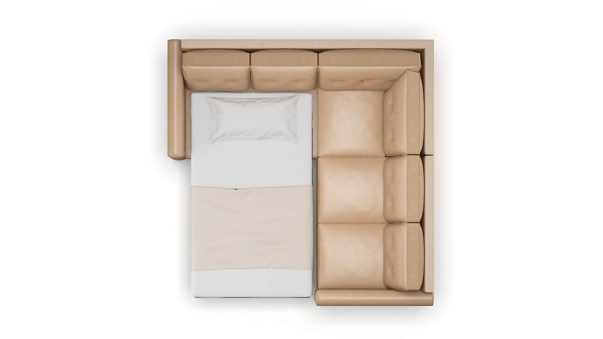 Rio Ford Dune Sectional Sleeper Espresso legs 3