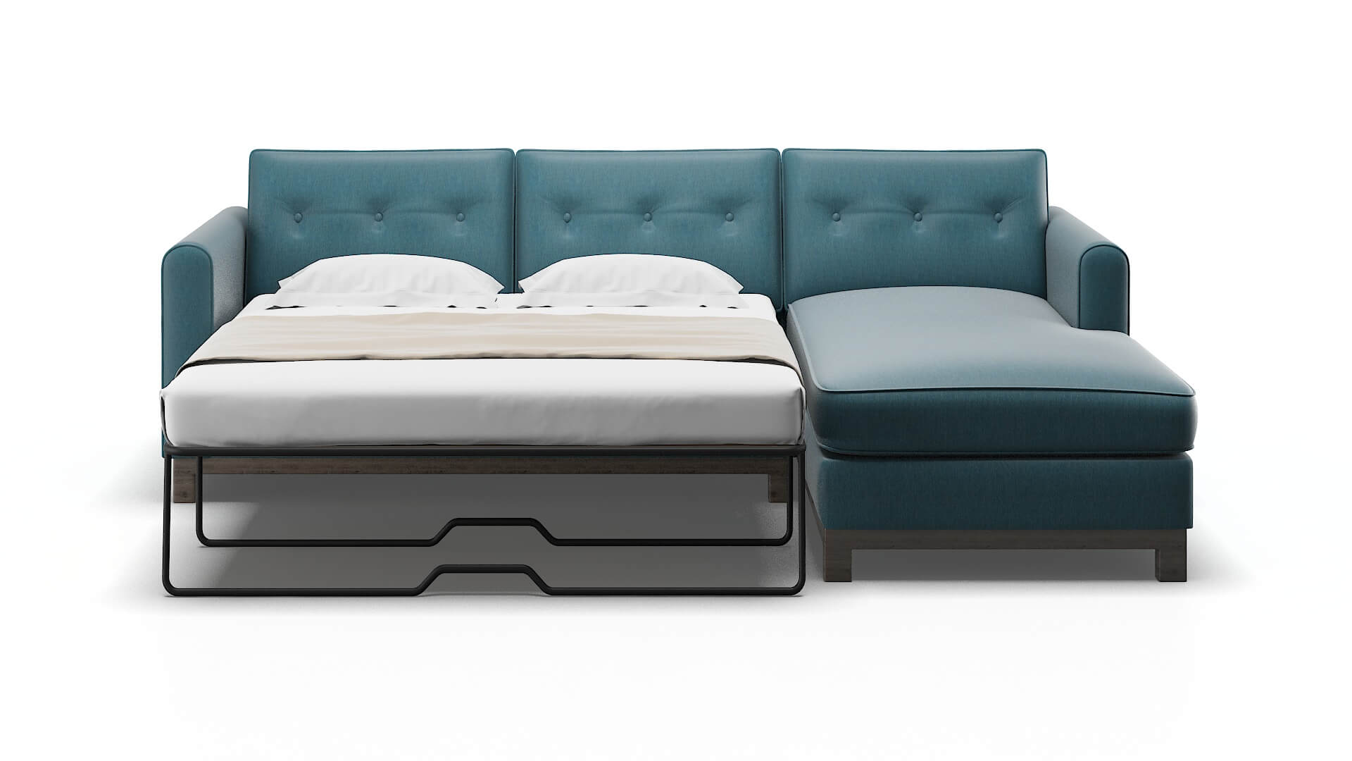 Rio Hepburn Teal Panel Sleeper Espresso legs 1
