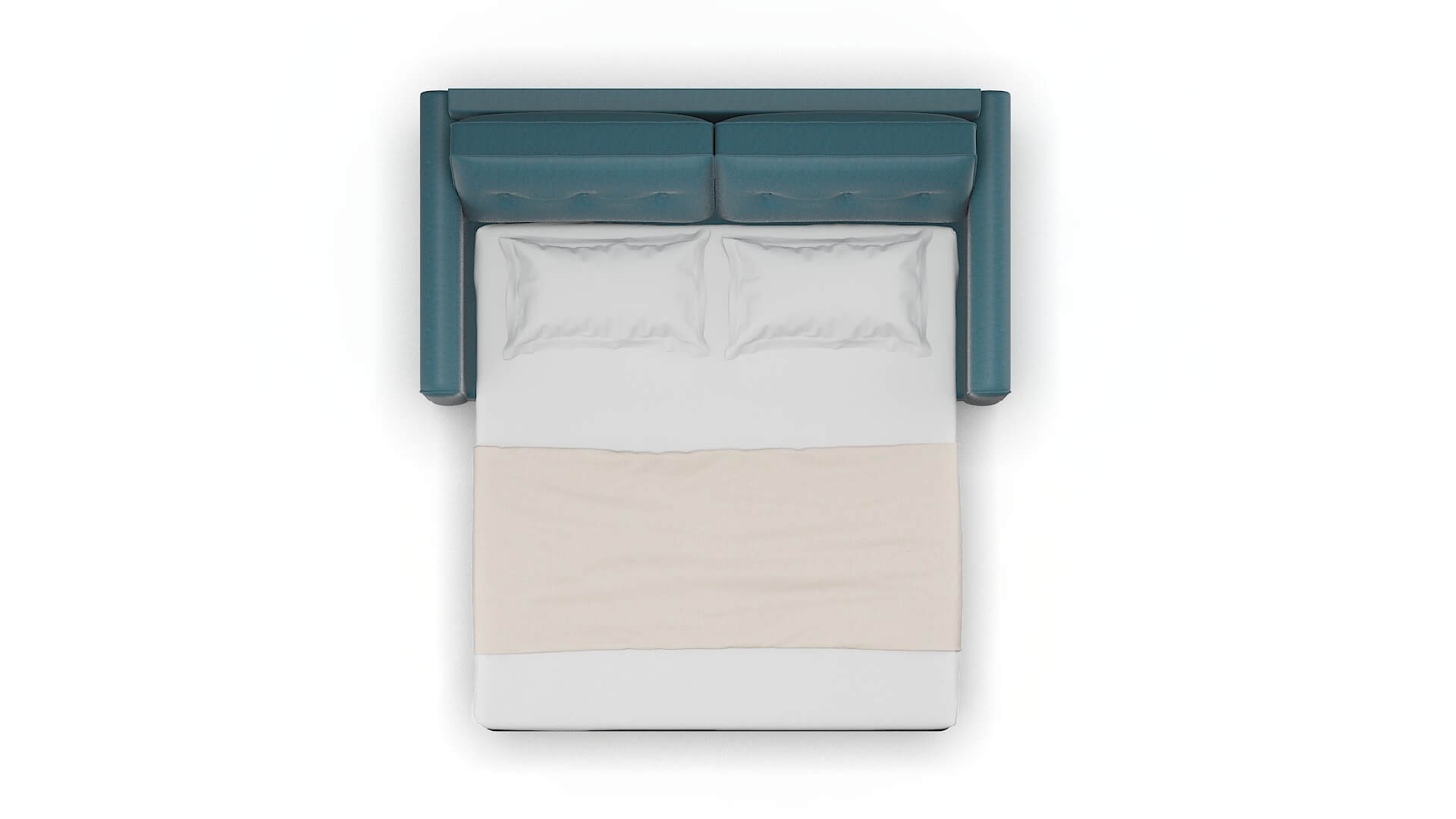 Rio Hepburn Teal Sofa Sleeper Espresso legs 3