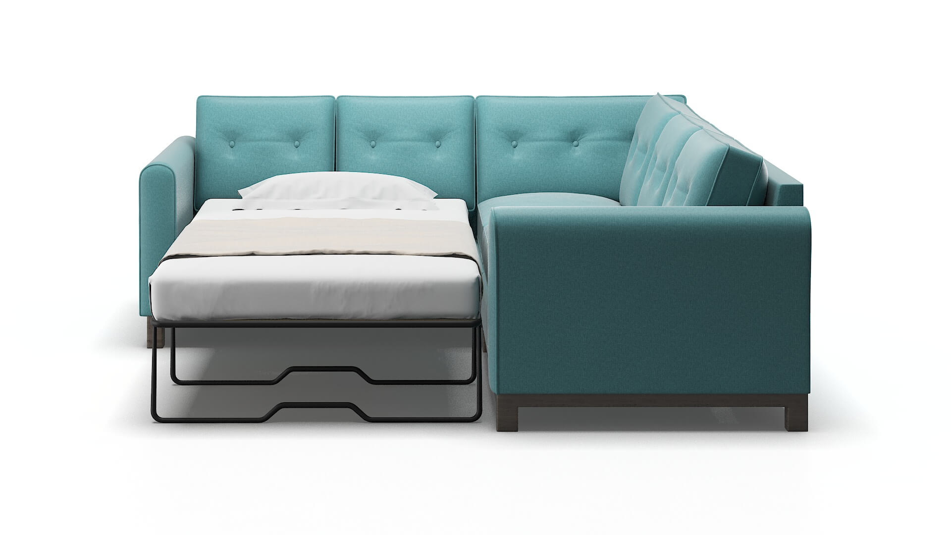 Rio Hepburn_hrp Emerald Sectional Sleeper Espresso legs 1