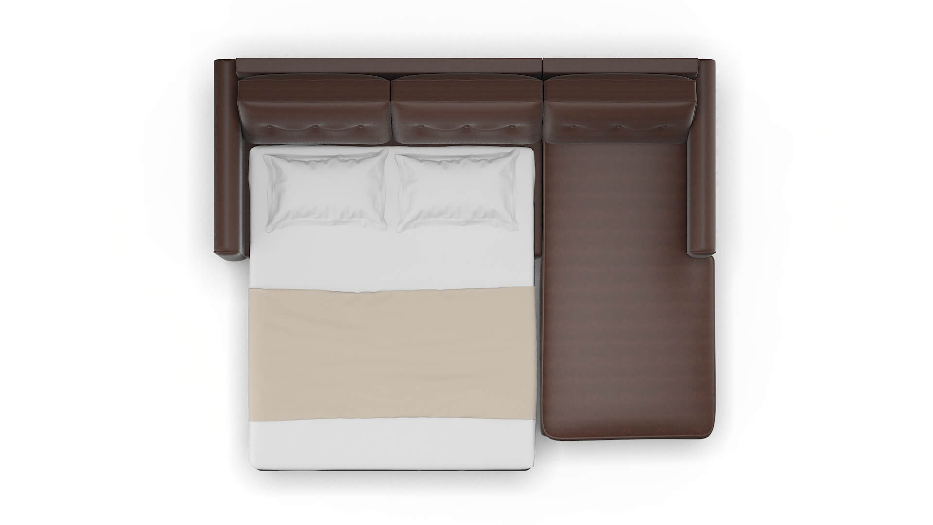 Rio Insight Cafe Panel Sleeper Espresso legs 3