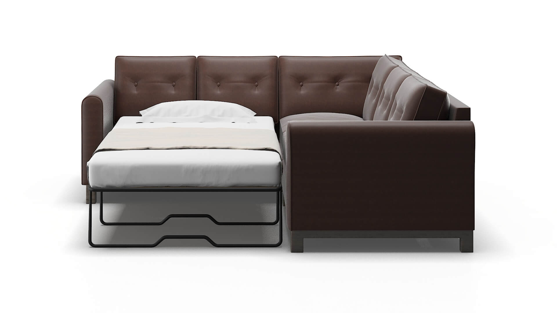 Rio Insight Cafe Sectional Sleeper Espresso legs 1