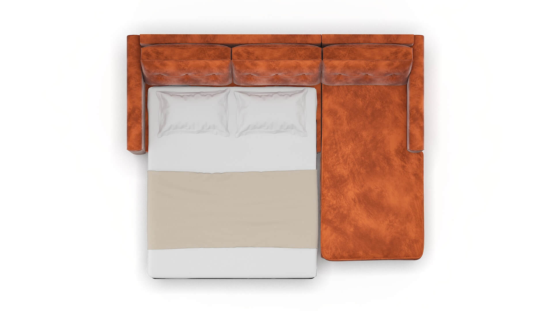 Rio Loft Copper Panel Sleeper Espresso legs 3