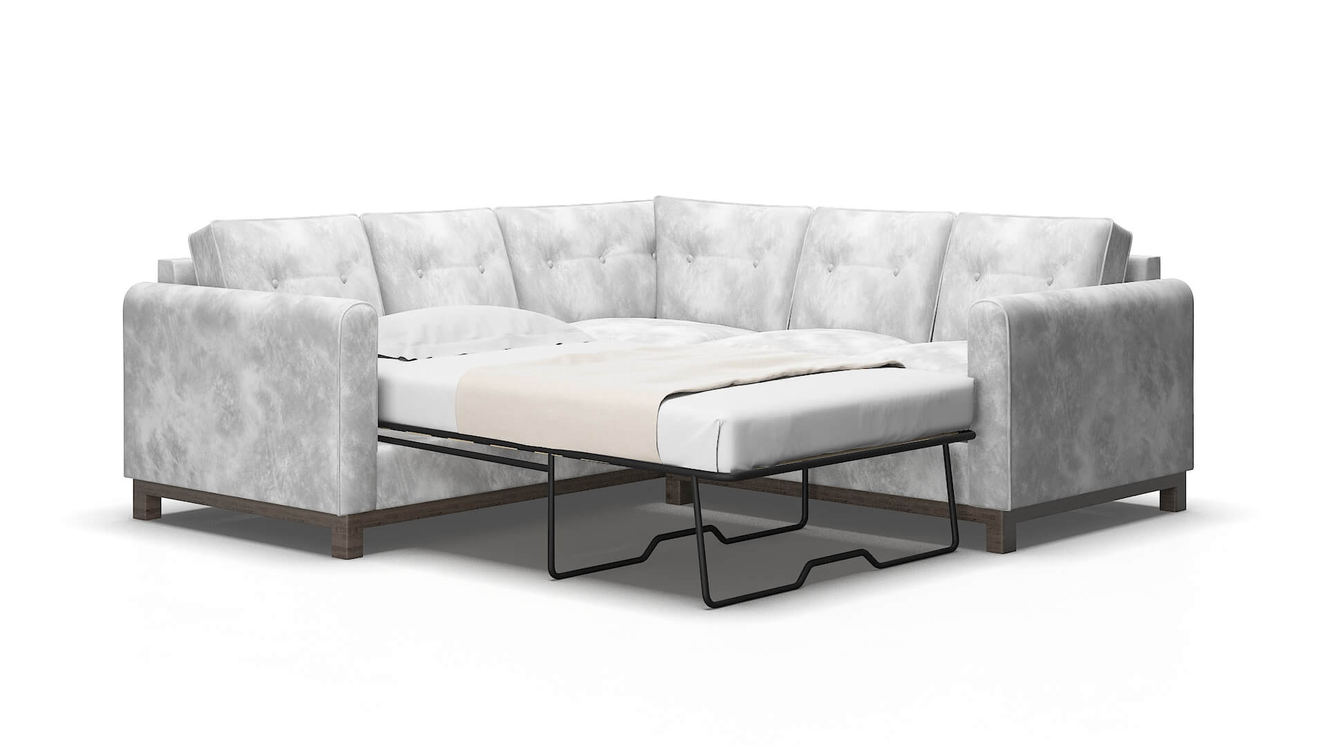 Rio Loft snowfall Sectional sleeper Espresso Legs  2