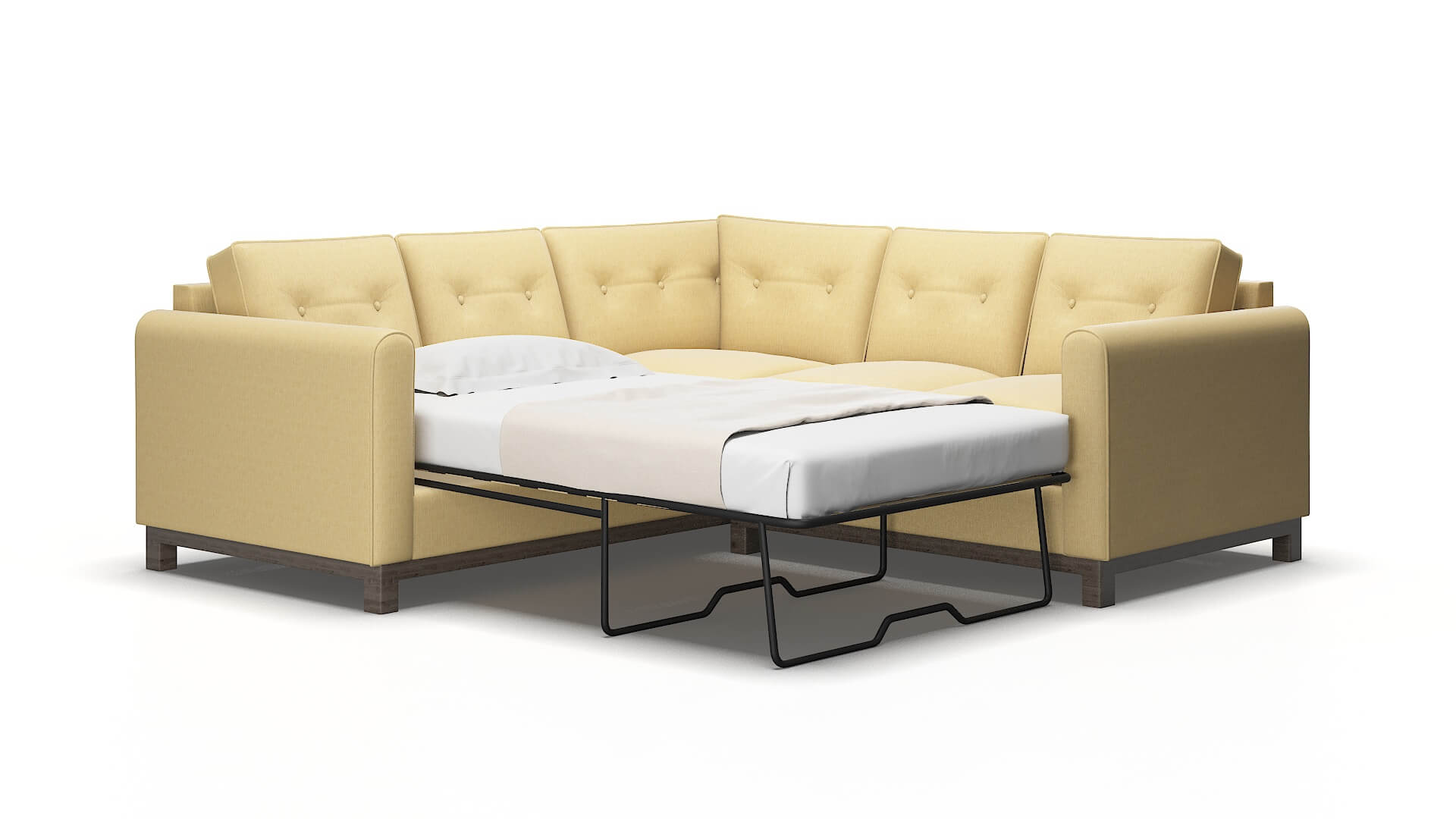 Rio Malibu maize Sectional sleeper Espresso Legs  2