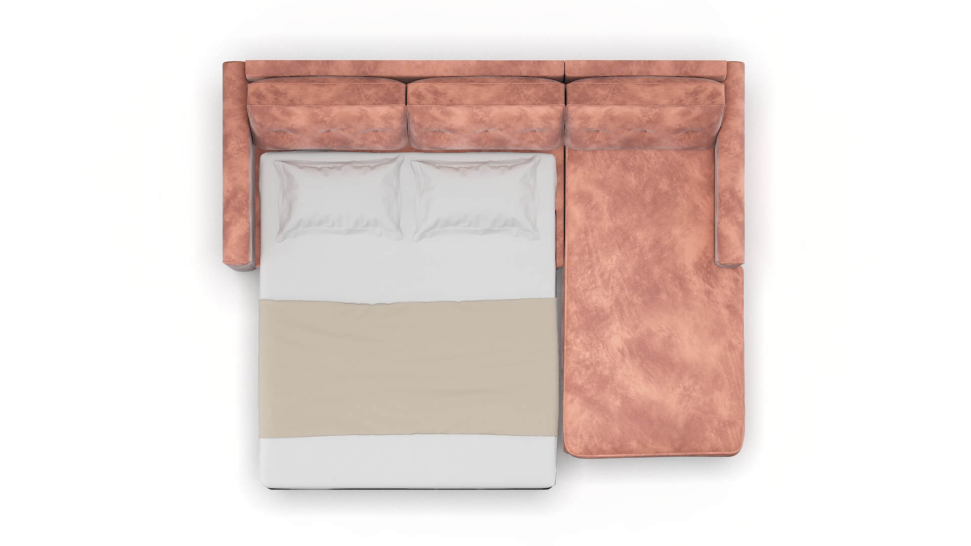 Rio Naples Blush Panel Sleeper Espresso legs 3