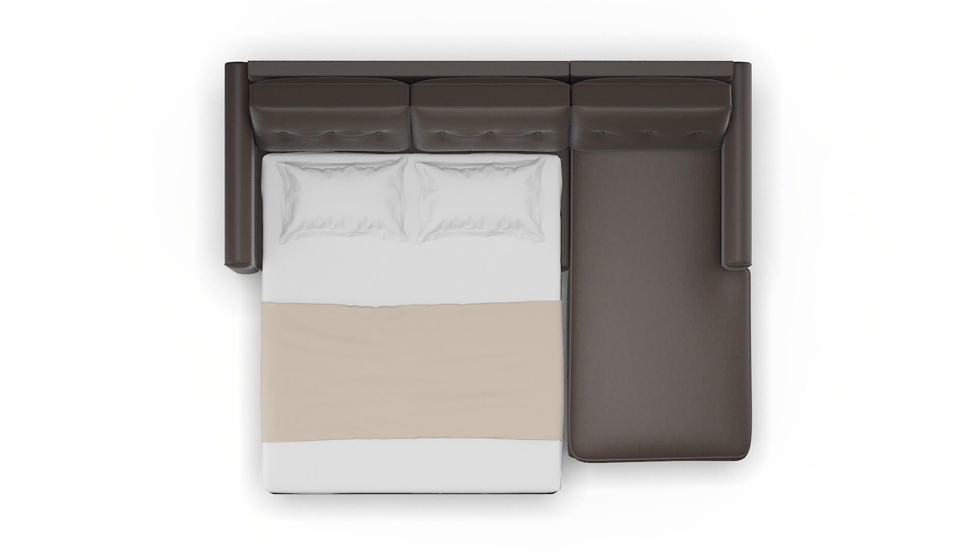 Rio Naples Graphite Panel Sleeper Espresso legs 3