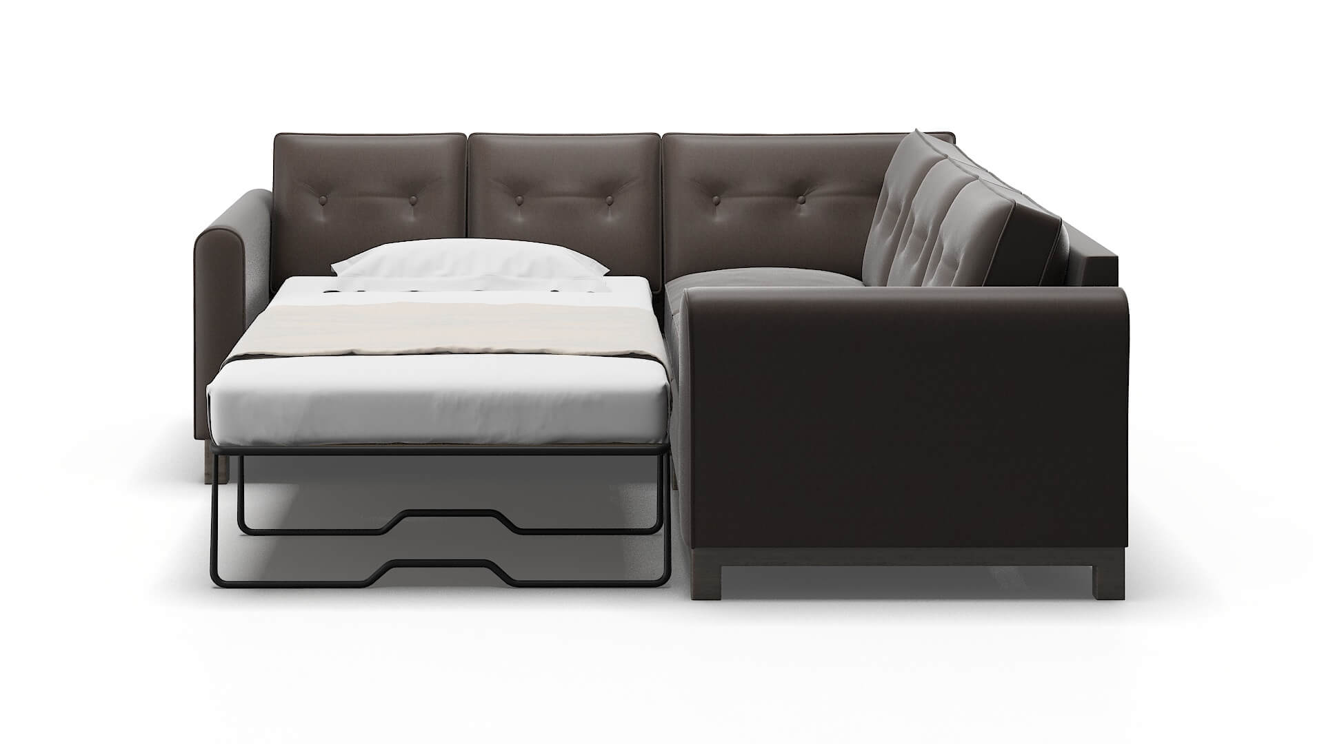 Rio Naples Graphite Sectional Sleeper Espresso legs 1