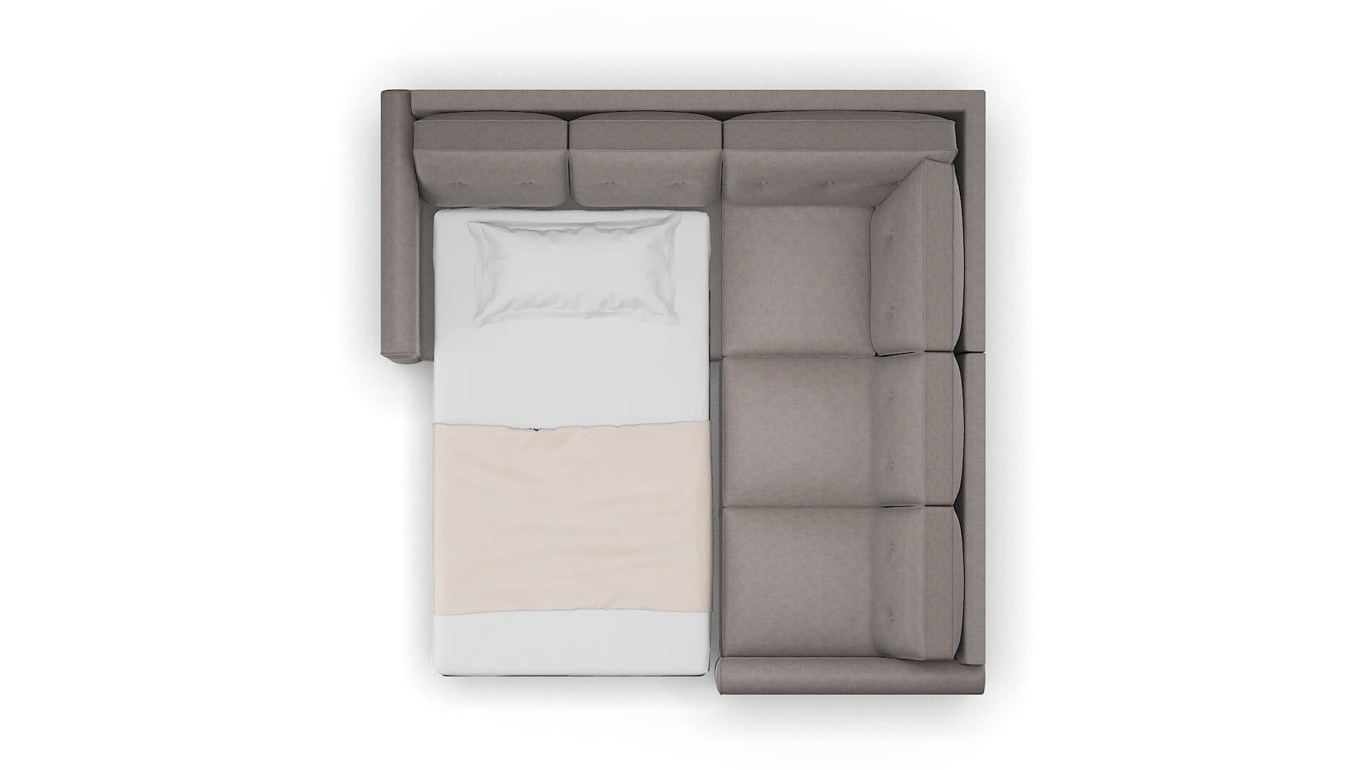 Rio Noble Otter Sectional Sleeper Espresso legs 3