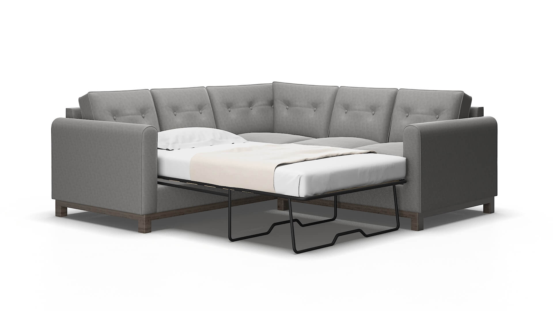Rio Noble Smoke Sectional Sleeper Espresso legs 2