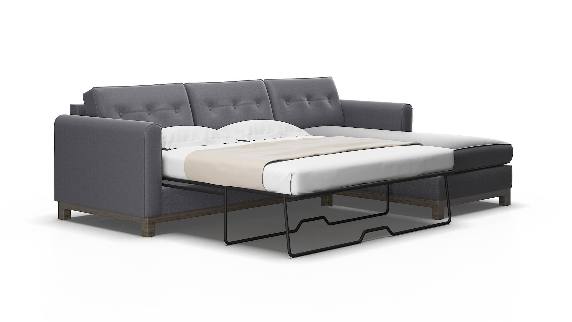 Rio Notion graphite Panel sleeper Espresso Legs  2