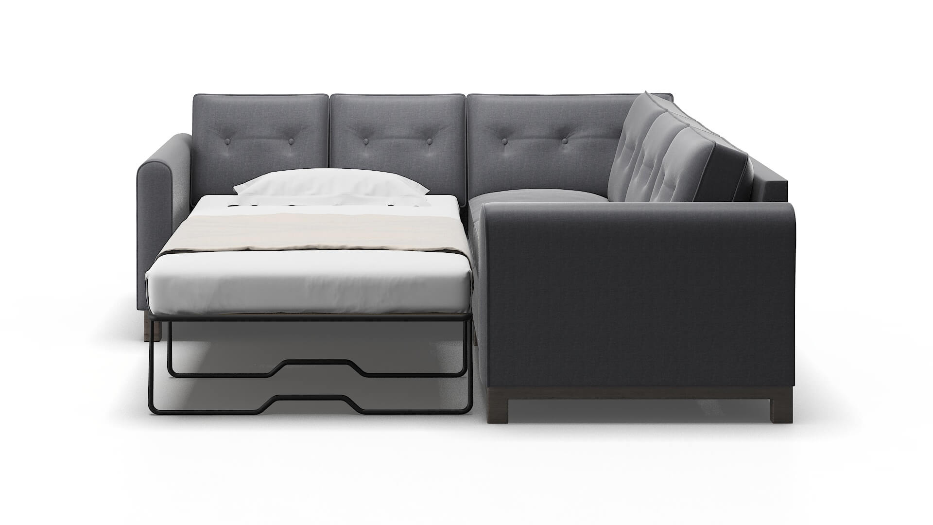 Rio Notion Graphite Sectional Sleeper Espresso legs 1