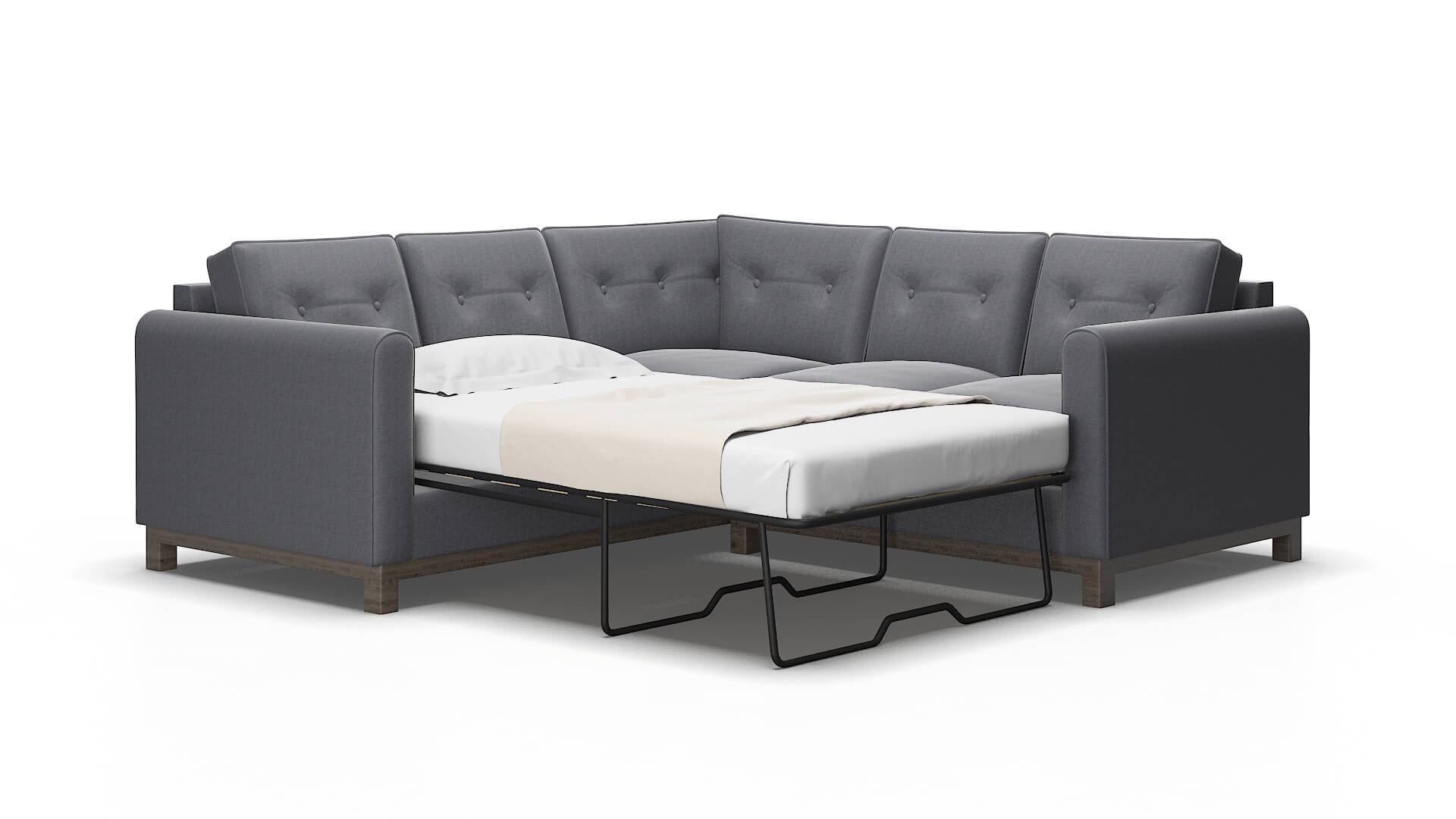 Rio Notion Graphite Sectional Sleeper Espresso legs 2