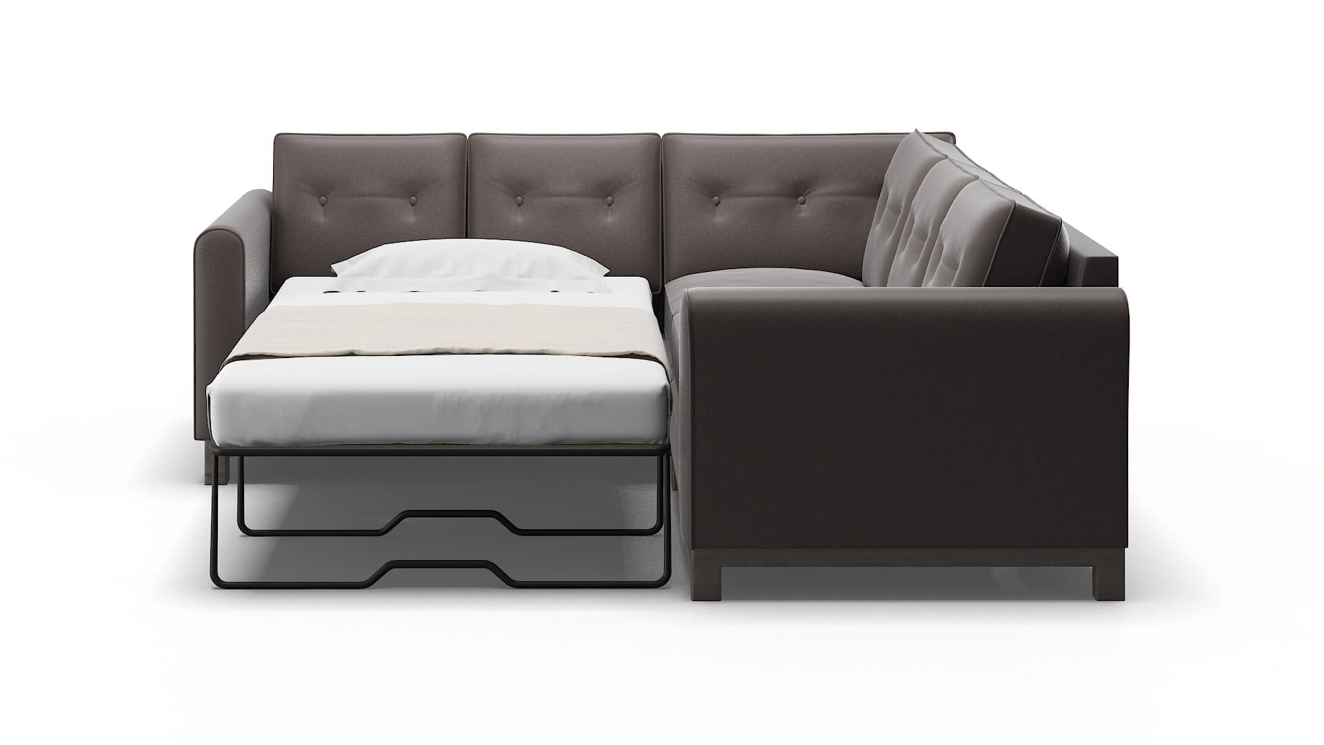 Rio Oscar Chocolate Sectional Sleeper Espresso legs 1