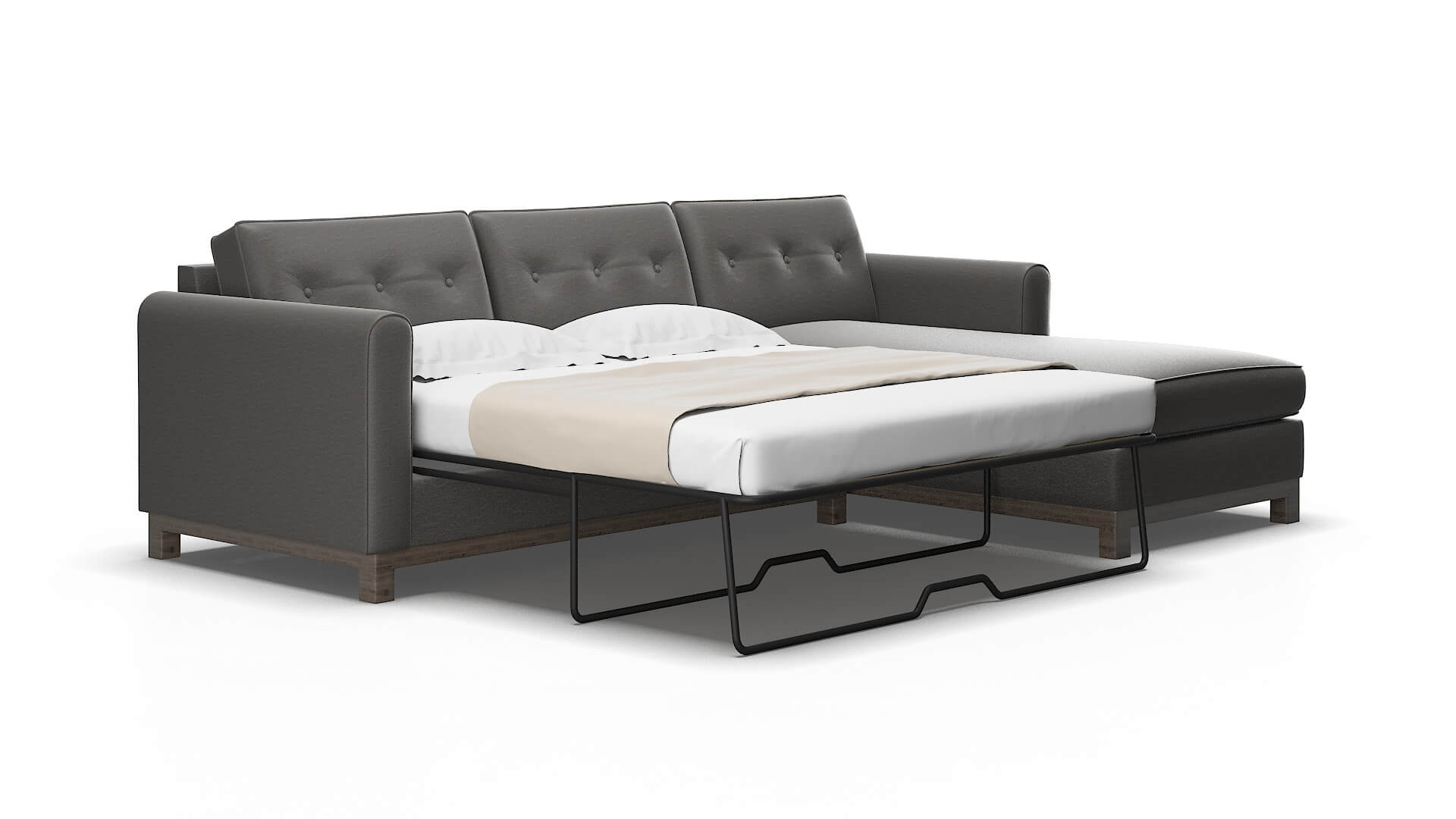 Rio Oscar grey Panel sleeper Espresso Legs  2