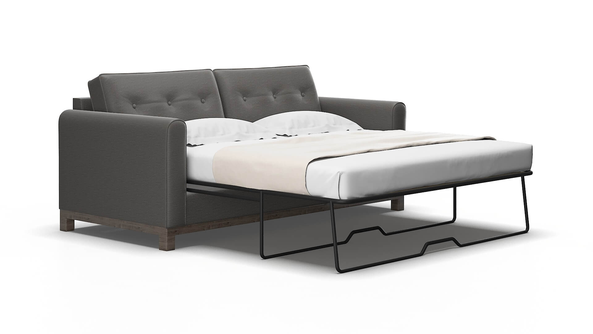 Rio Oscar Grey Sofa Sleeper Espresso legs 2