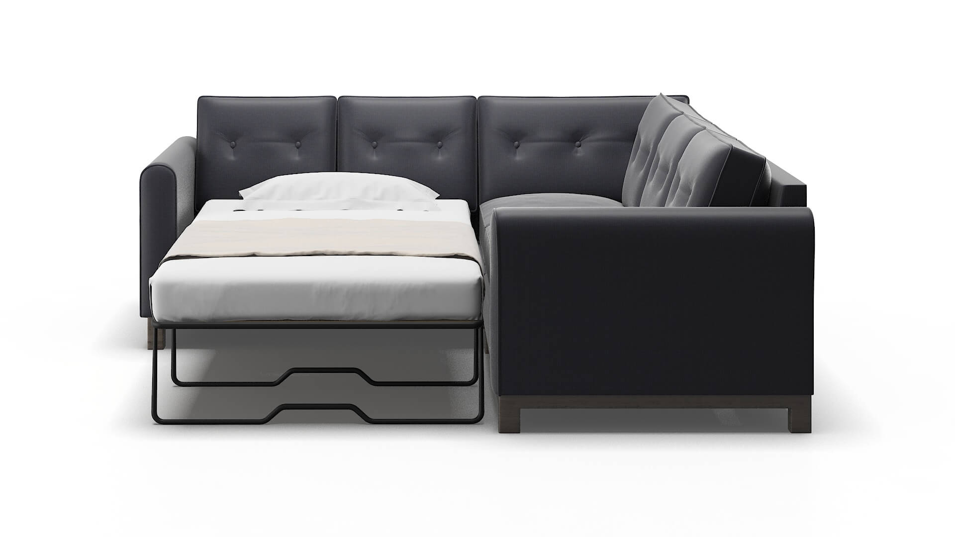 Rio Parker Midnight Sectional Sleeper Espresso legs 1