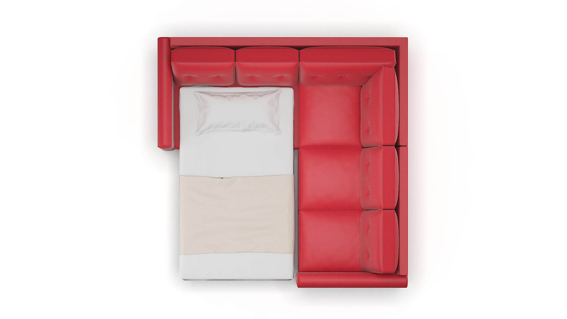 Rio Pauline Ruby Sectional Sleeper Espresso legs 3