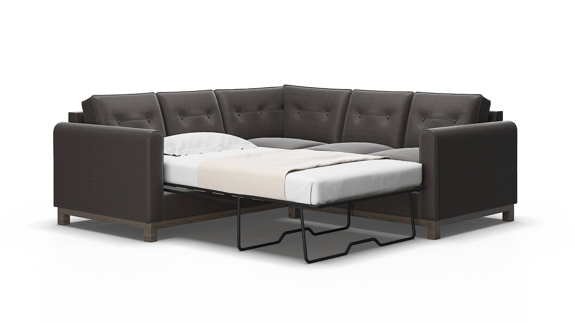 Rio Phoenix Chocolate Sectional Sleeper Espresso legs 2
