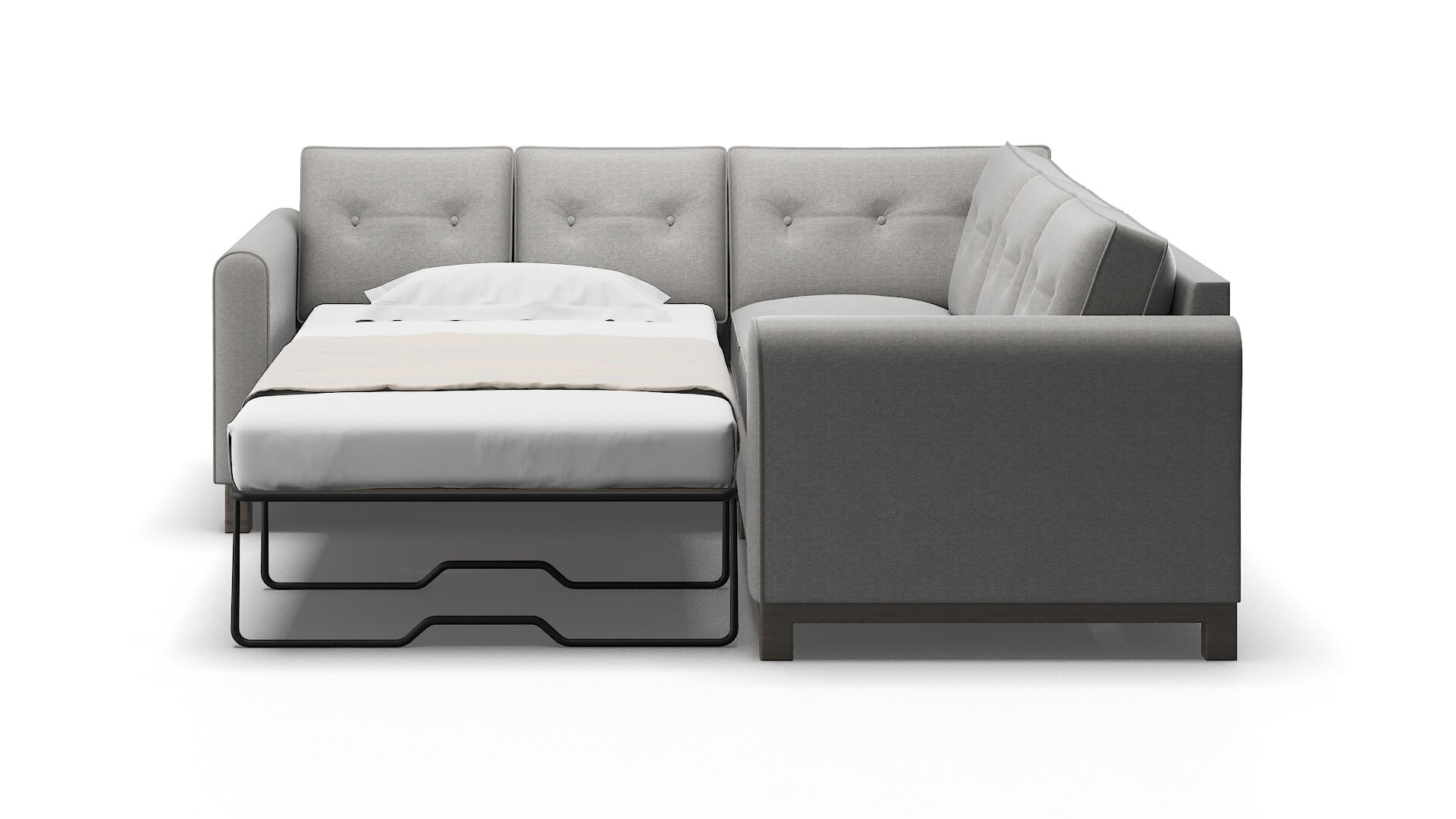 Rio Phoenix Smoke Sectional Sleeper Espresso legs 1