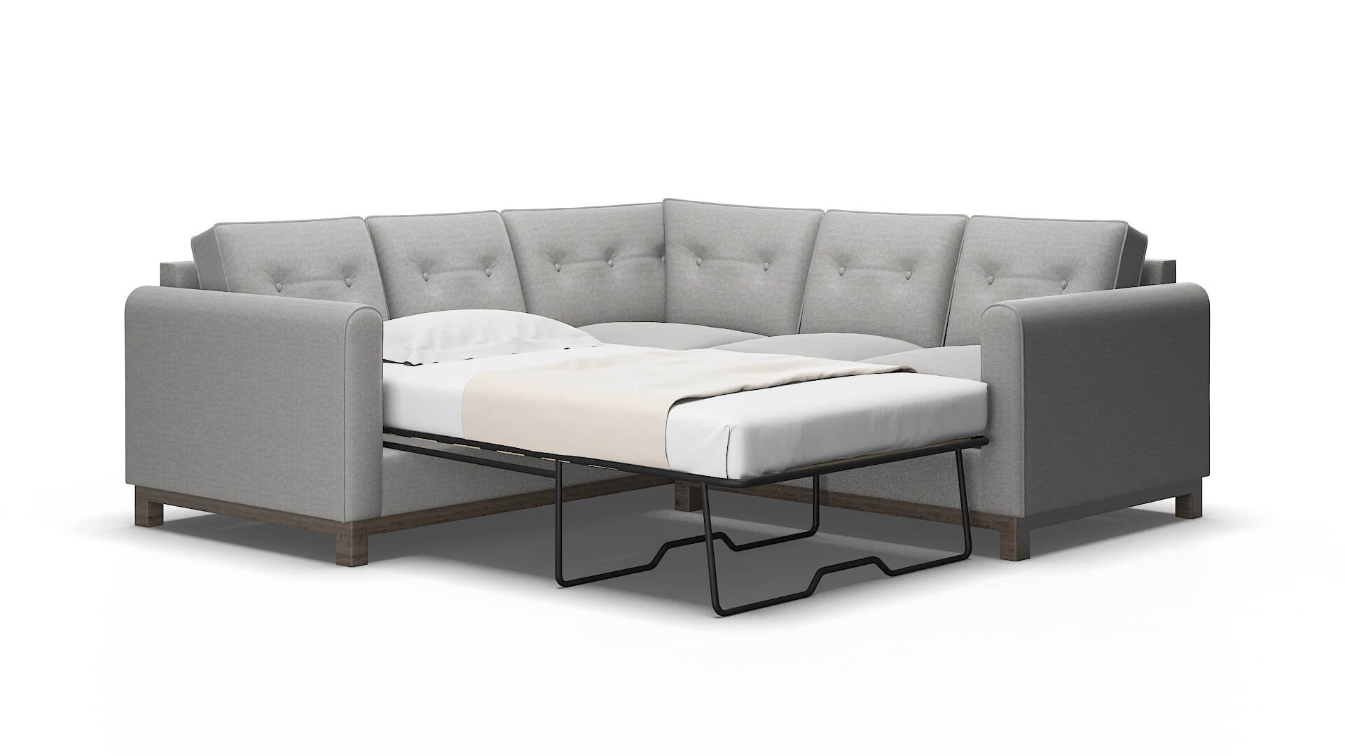 Rio Phoenix smoke Sectional sleeper Espresso Legs  2