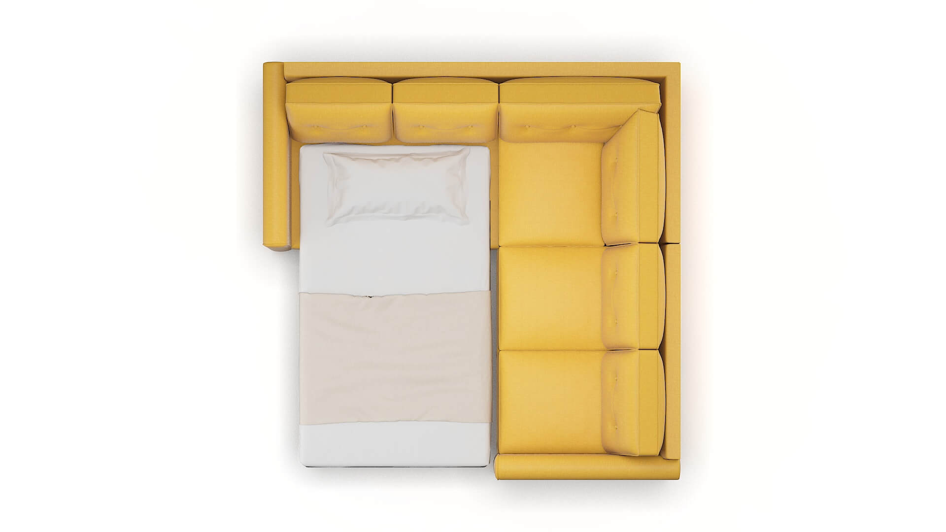 Rio Portland Dijon Sectional Sleeper Espresso legs 3