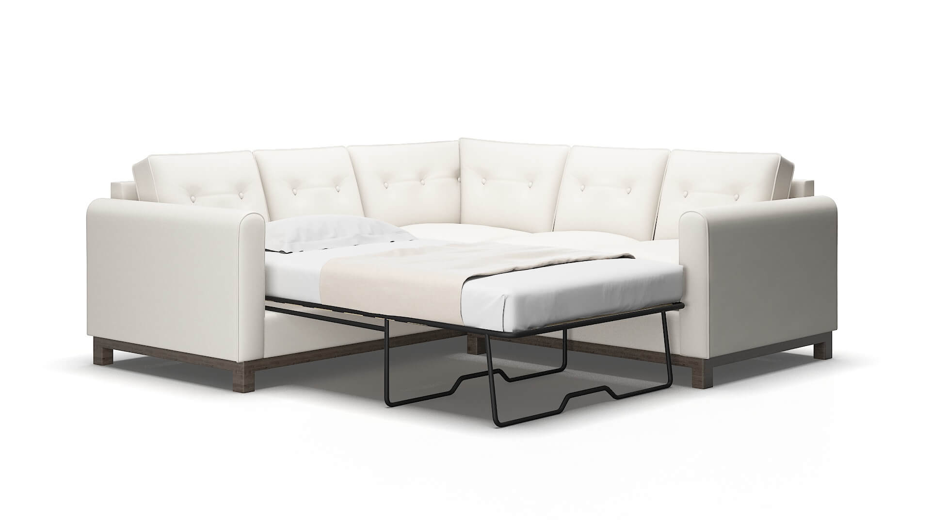 Rio Redondo pearl Sectional sleeper Espresso Legs  2