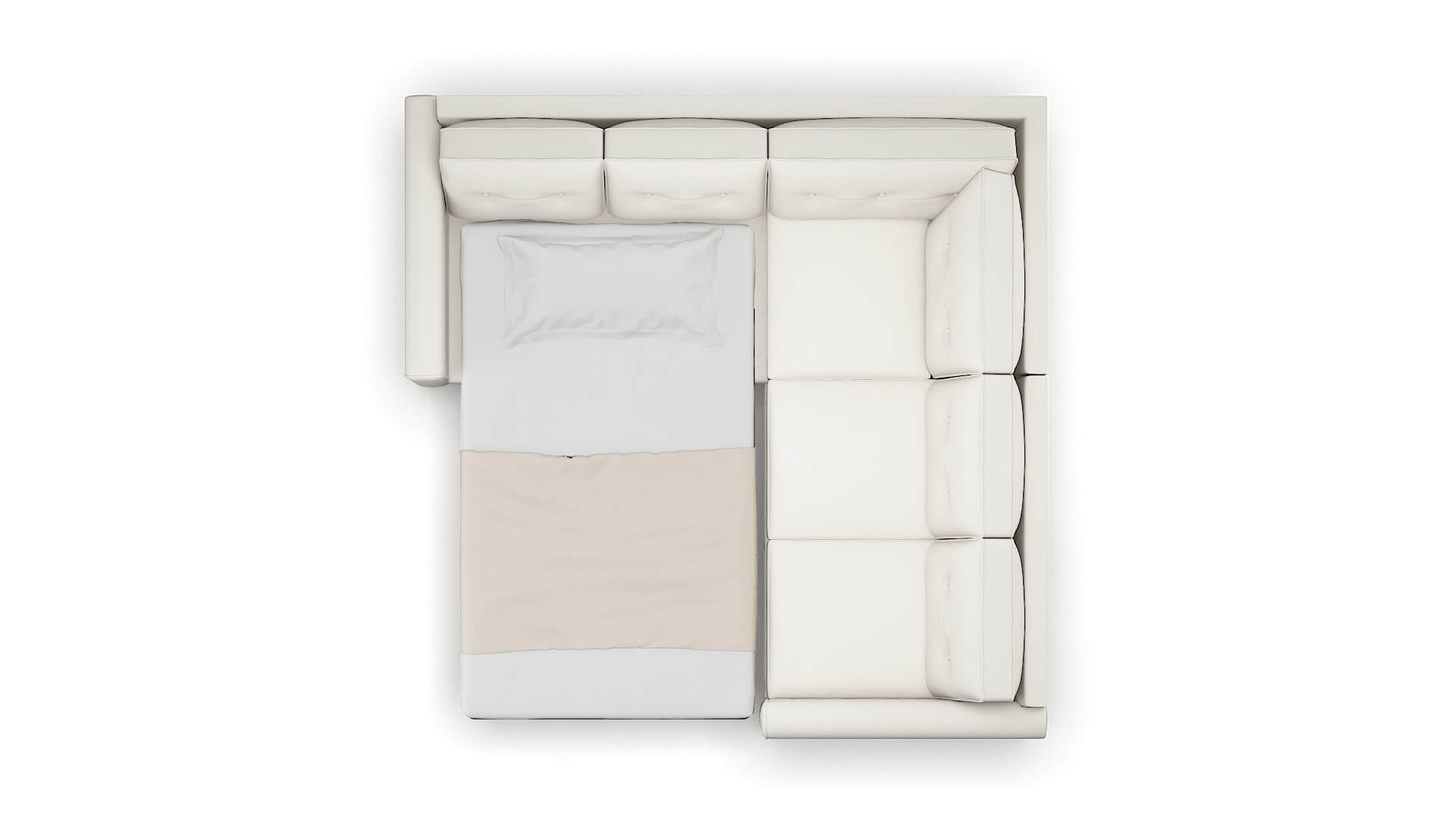 Rio Redondo Pearl Sectional Sleeper Espresso legs 3