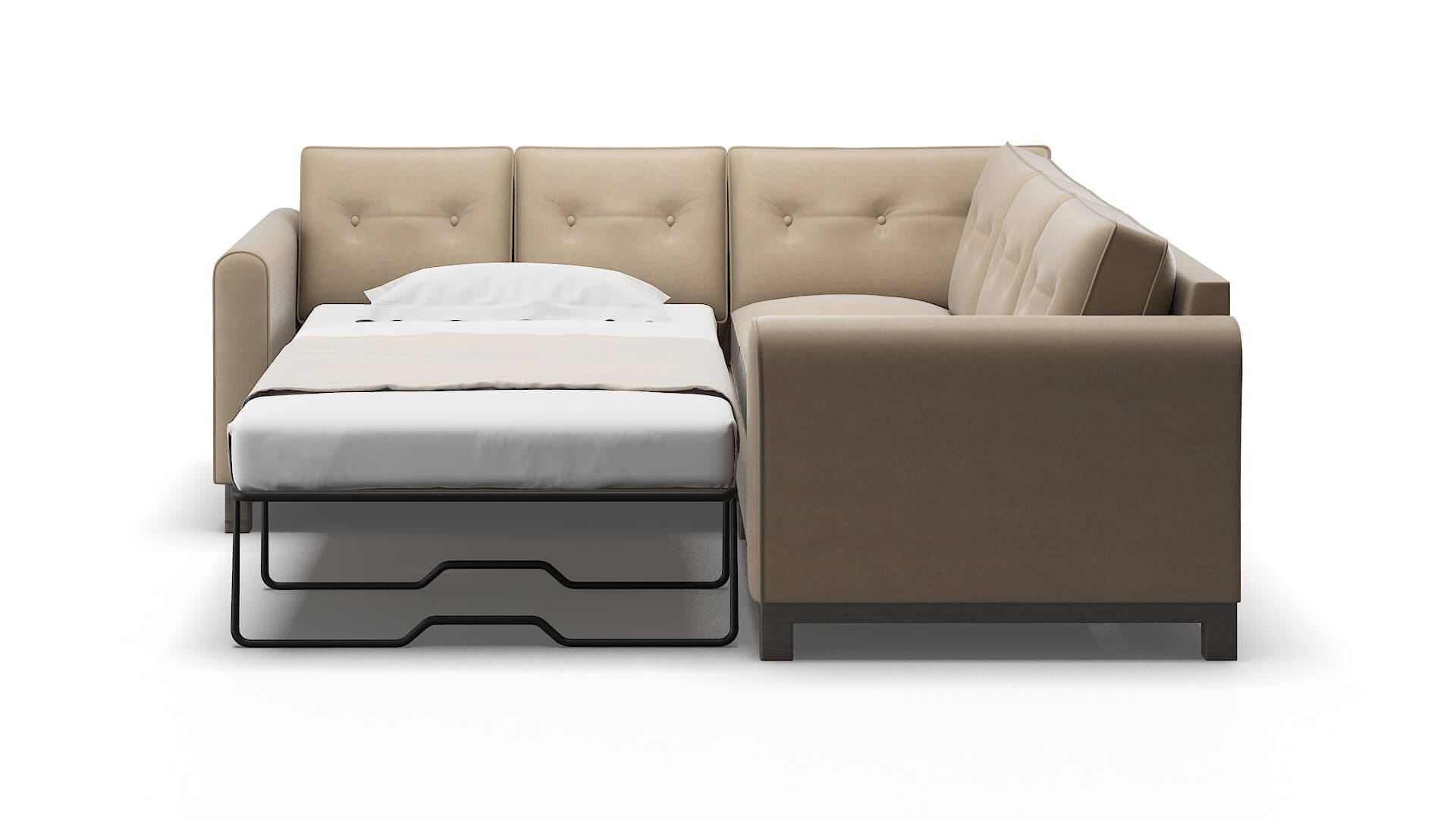 Rio Rocket Cappuccino Sectional Sleeper Espresso legs 1