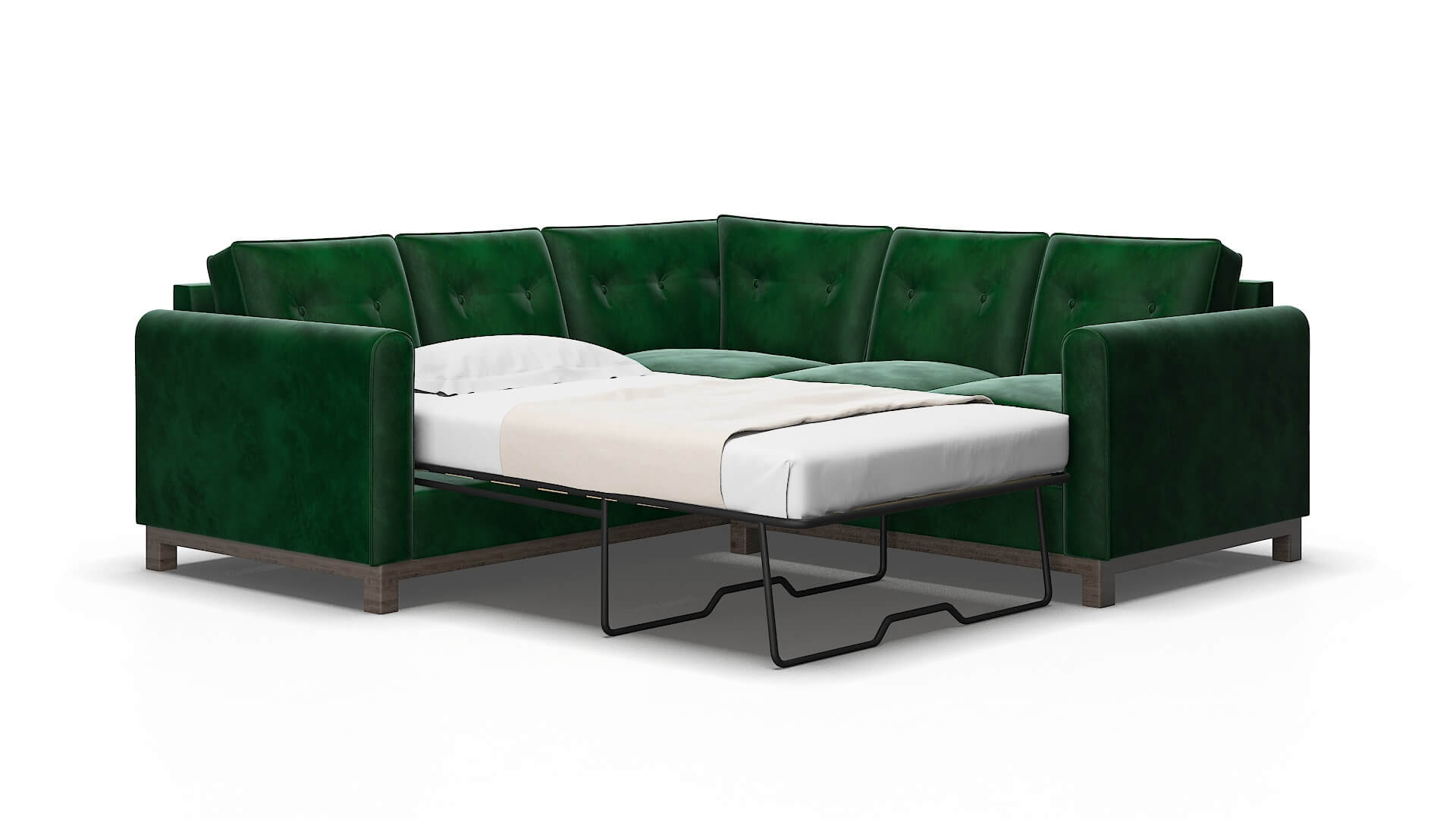 Rio Royale evergreen Sectional sleeper Espresso Legs  2
