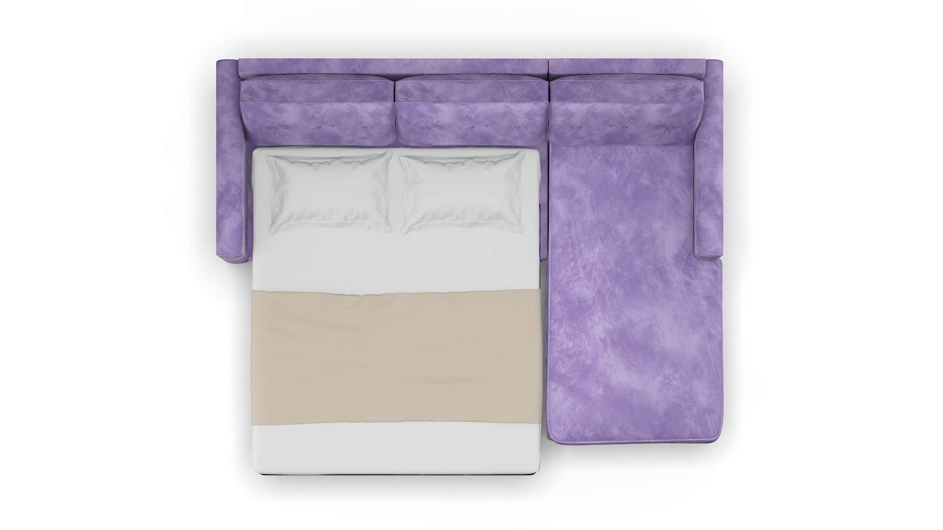 Rio Royale Lavender Panel Sleeper Espresso legs 3