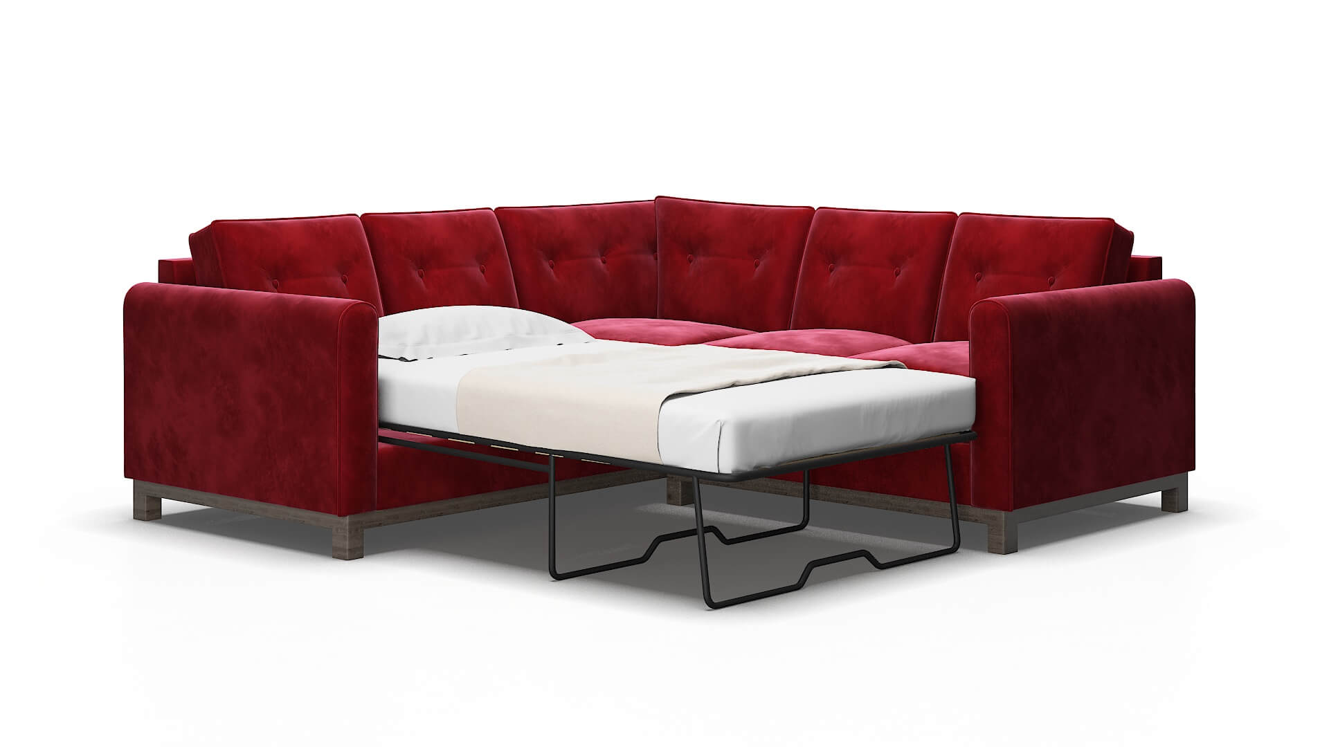 Rio Royale ruby Sectional sleeper Espresso Legs  2
