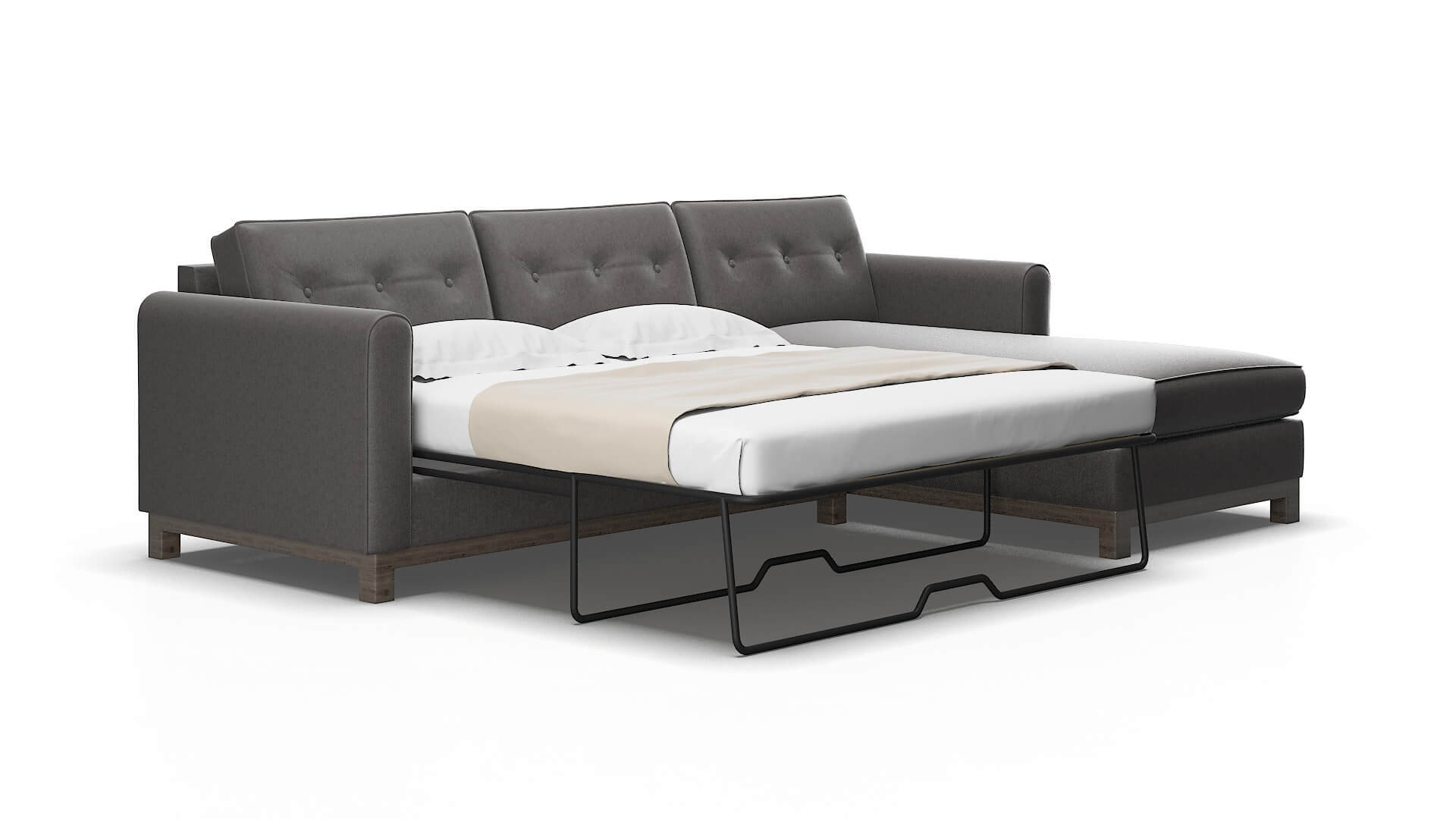 Rio Sasha grey Panel sleeper Espresso Legs  2