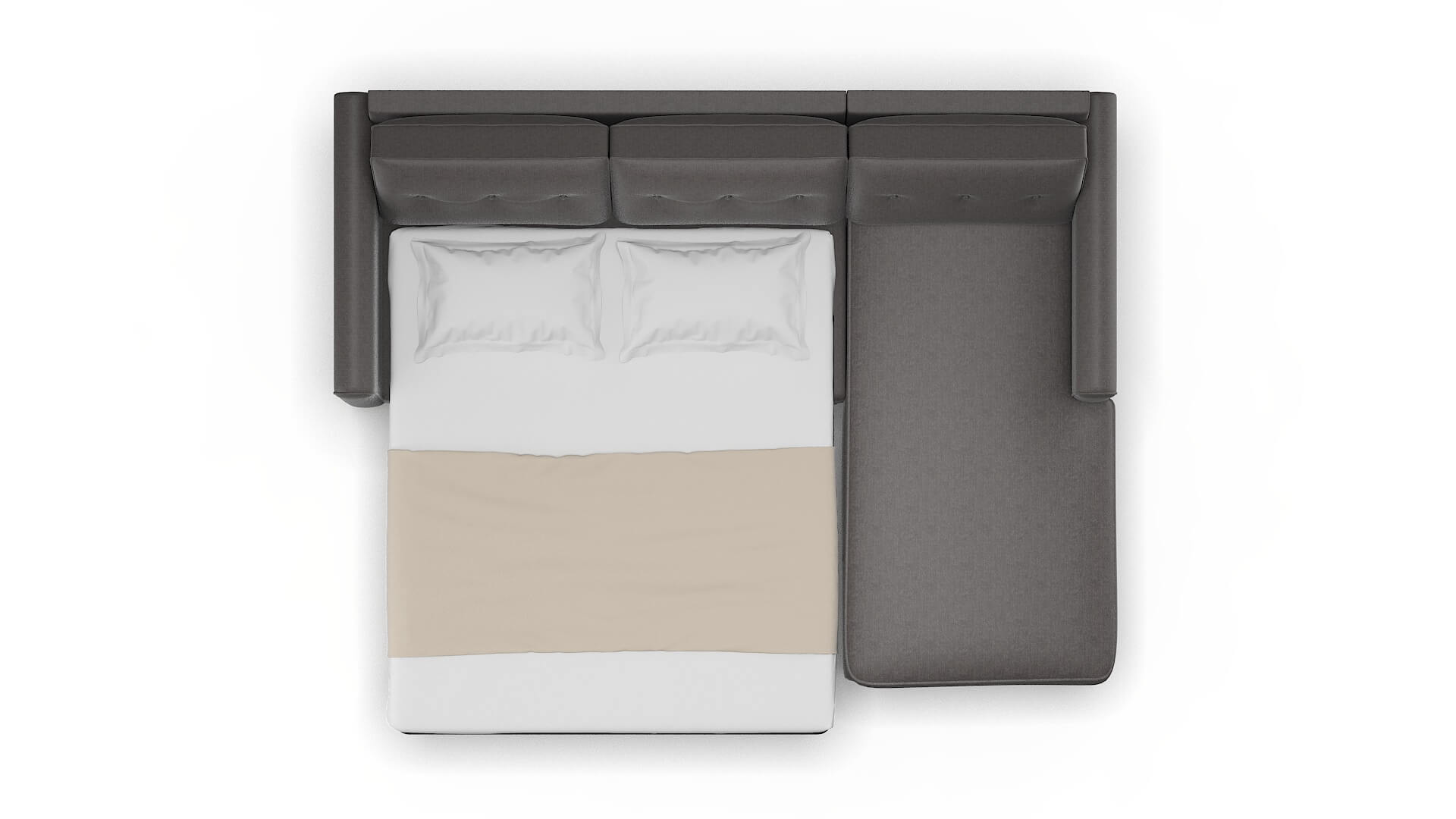 Rio Sasha Grey Panel Sleeper Espresso legs 3