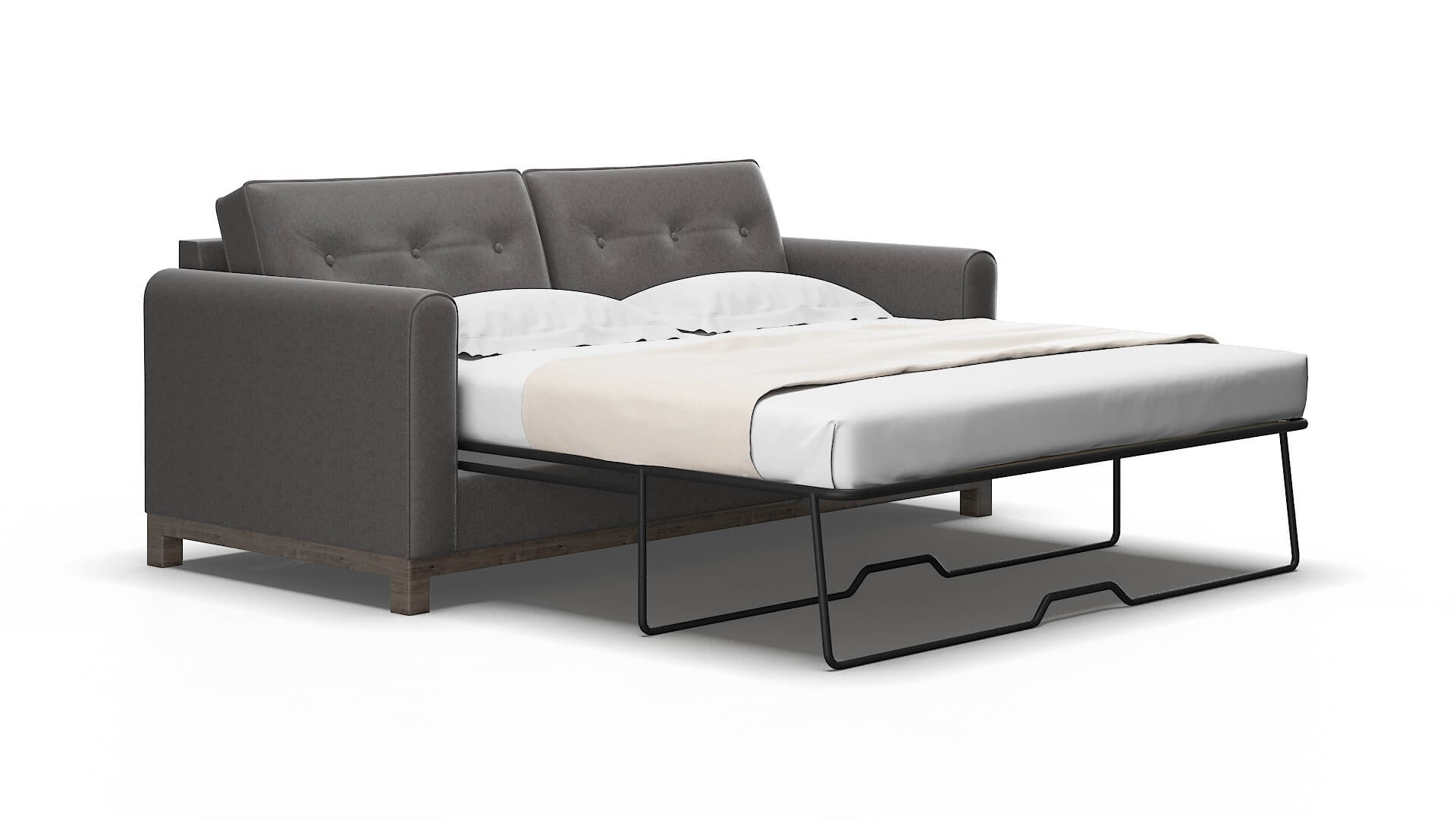 Rio Sasha grey Sofa sleeper Espresso Legs  2