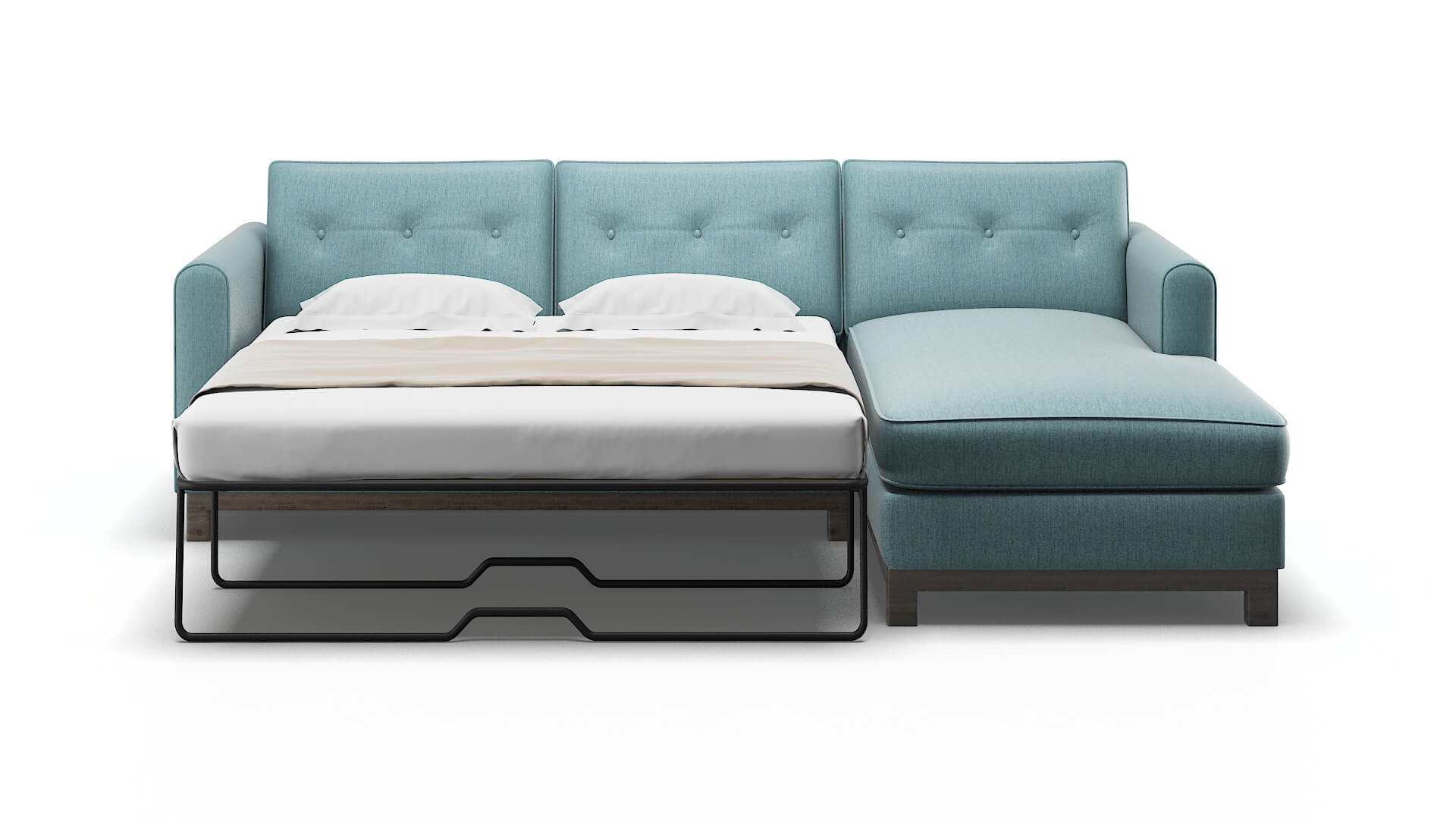 Rio Sasha Teal Panel Sleeper Espresso legs 1
